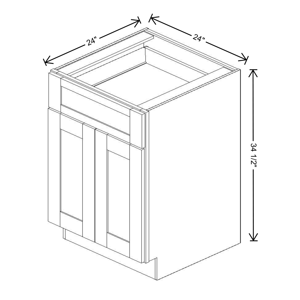 Fabuwood Quest Discovery Frost Base 24"W Shaker Cabinet