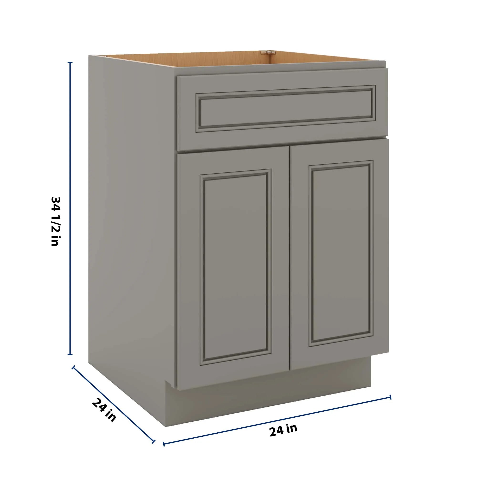 J&K Greige K3 Double Door Standard Base Cab - 24" W