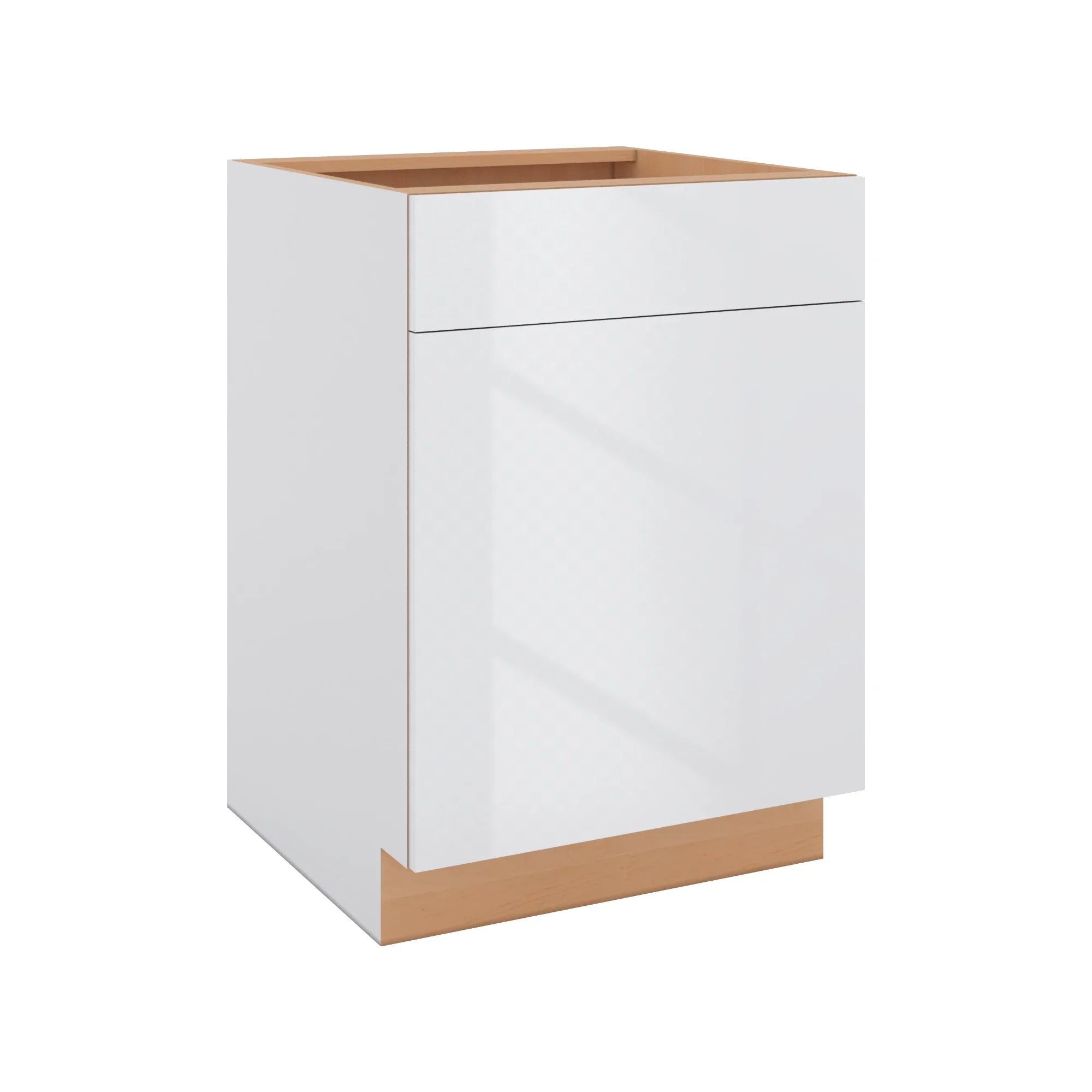 Modernform Cabinet Gloss White 24" W X 34 1/2" H X 24" D Single Door Base Cabinet