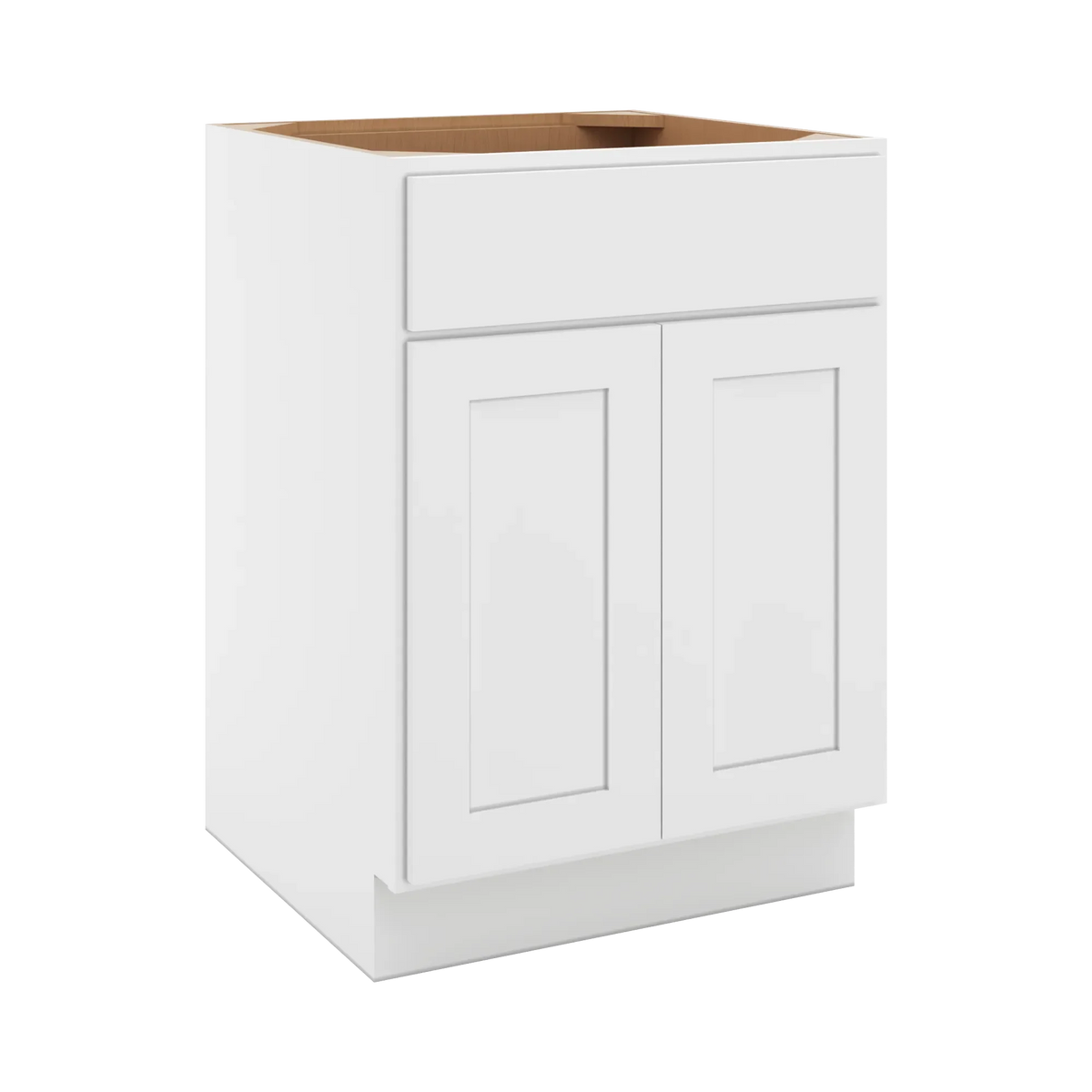 cnc luxor white 24 w 1 drawer double door base cabinet