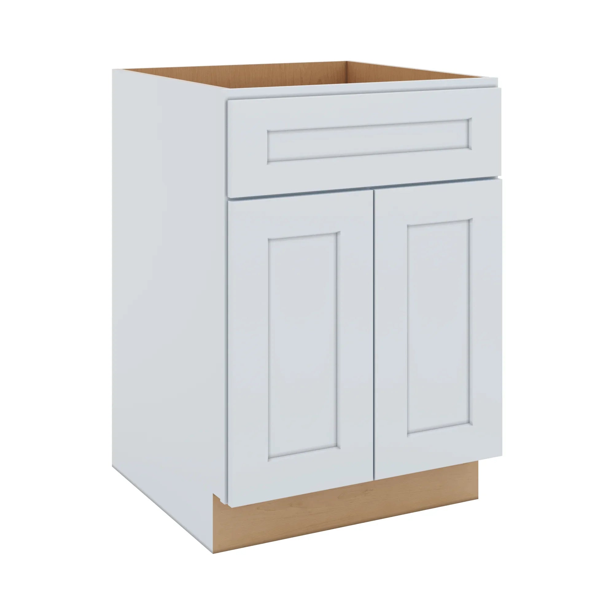 J&K White Shaker S8 Double Door Standard Base Cab - 24" W