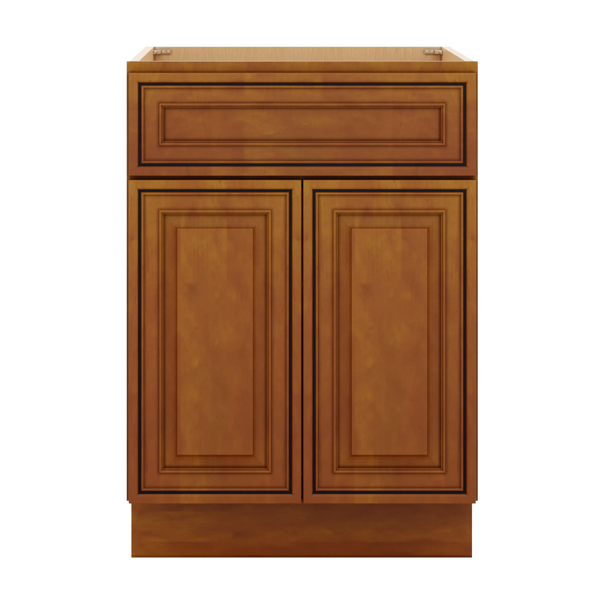 j k mocha glazed k10 double door standard base cab 24 w