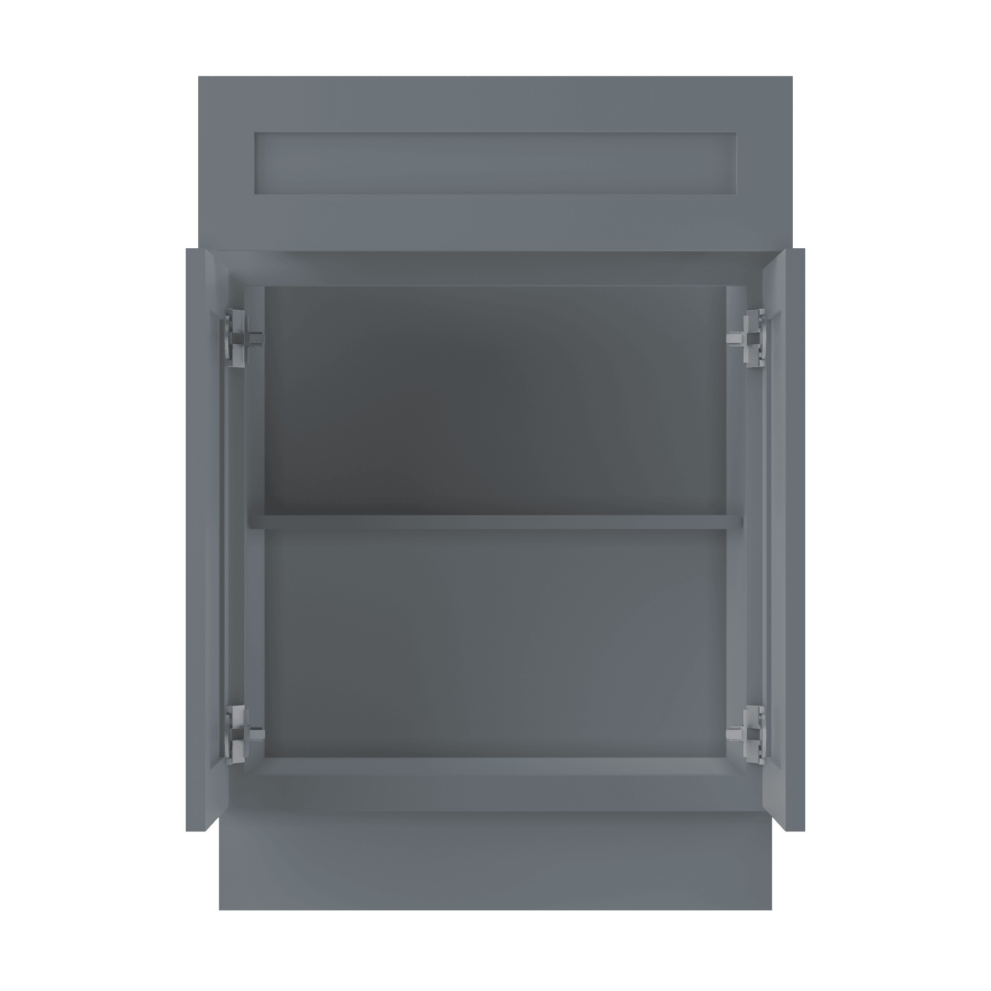 Base Kitchen Cabinet B24 Colonial Gray LessCare 24 in. width 34.5 in. height 24 in. depth