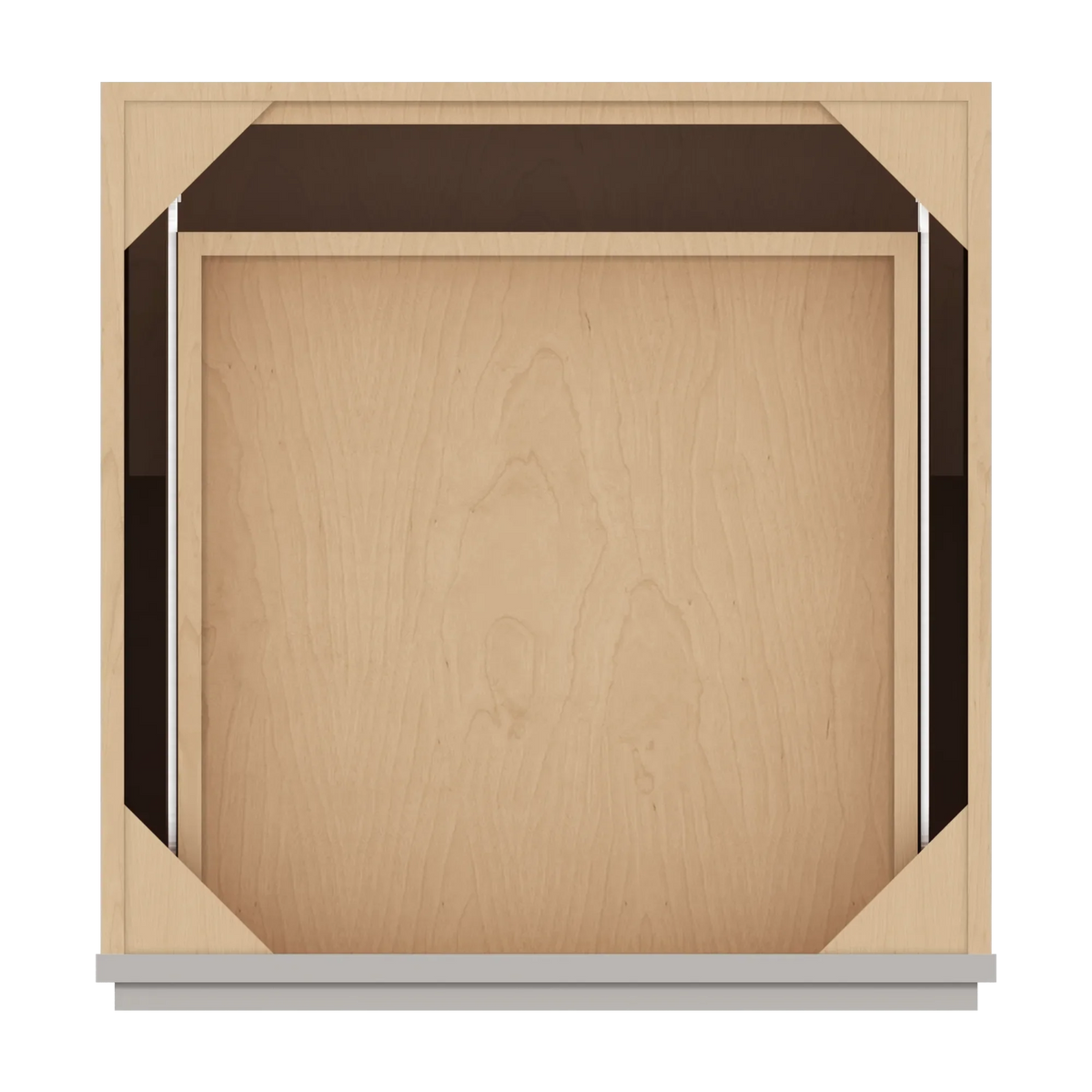 cnc luxor misty grey 24 w 1 drawer double door base cabinet
