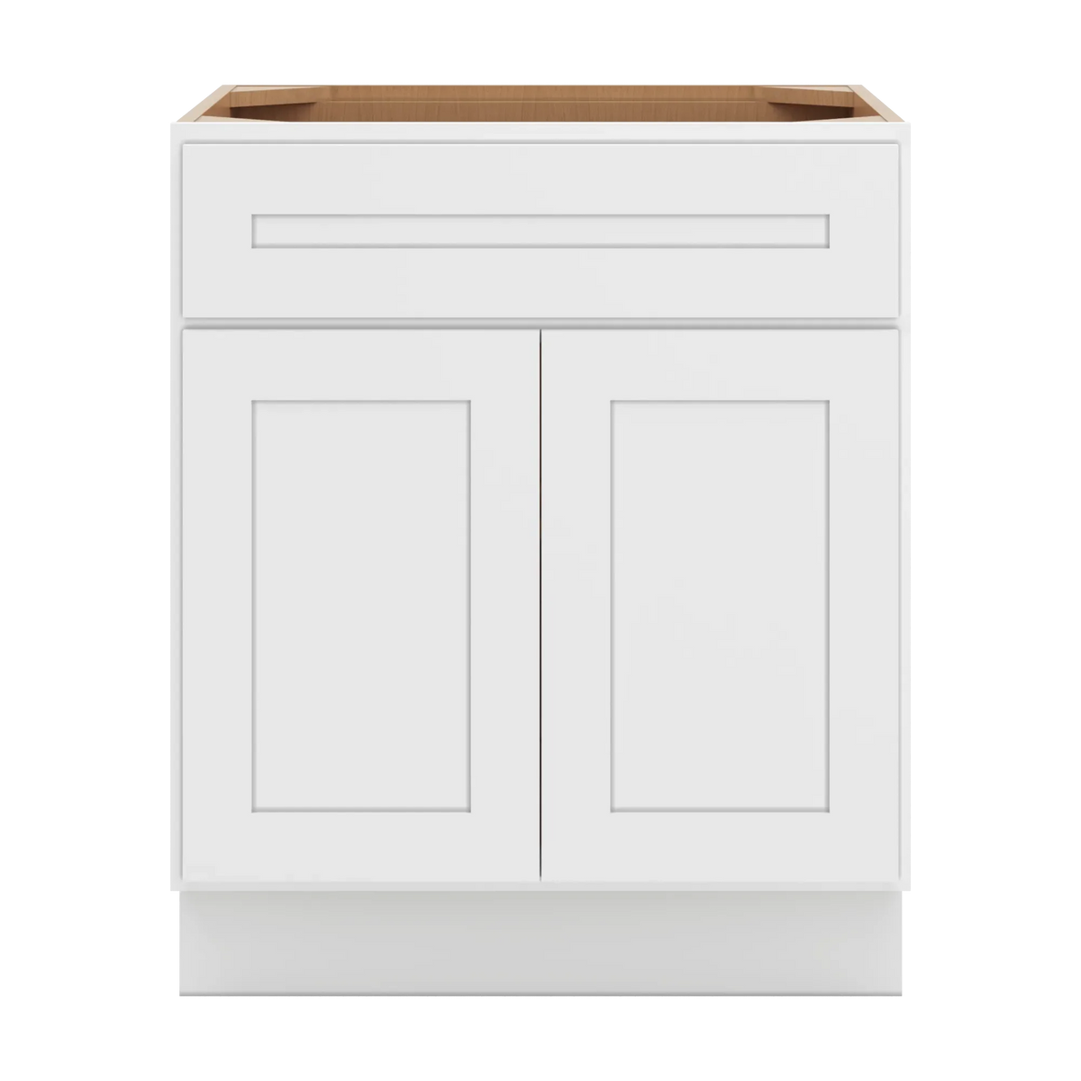 cnc luxor 5 piece white 27 w x 32 1 2 h single drawer double door base cabinet