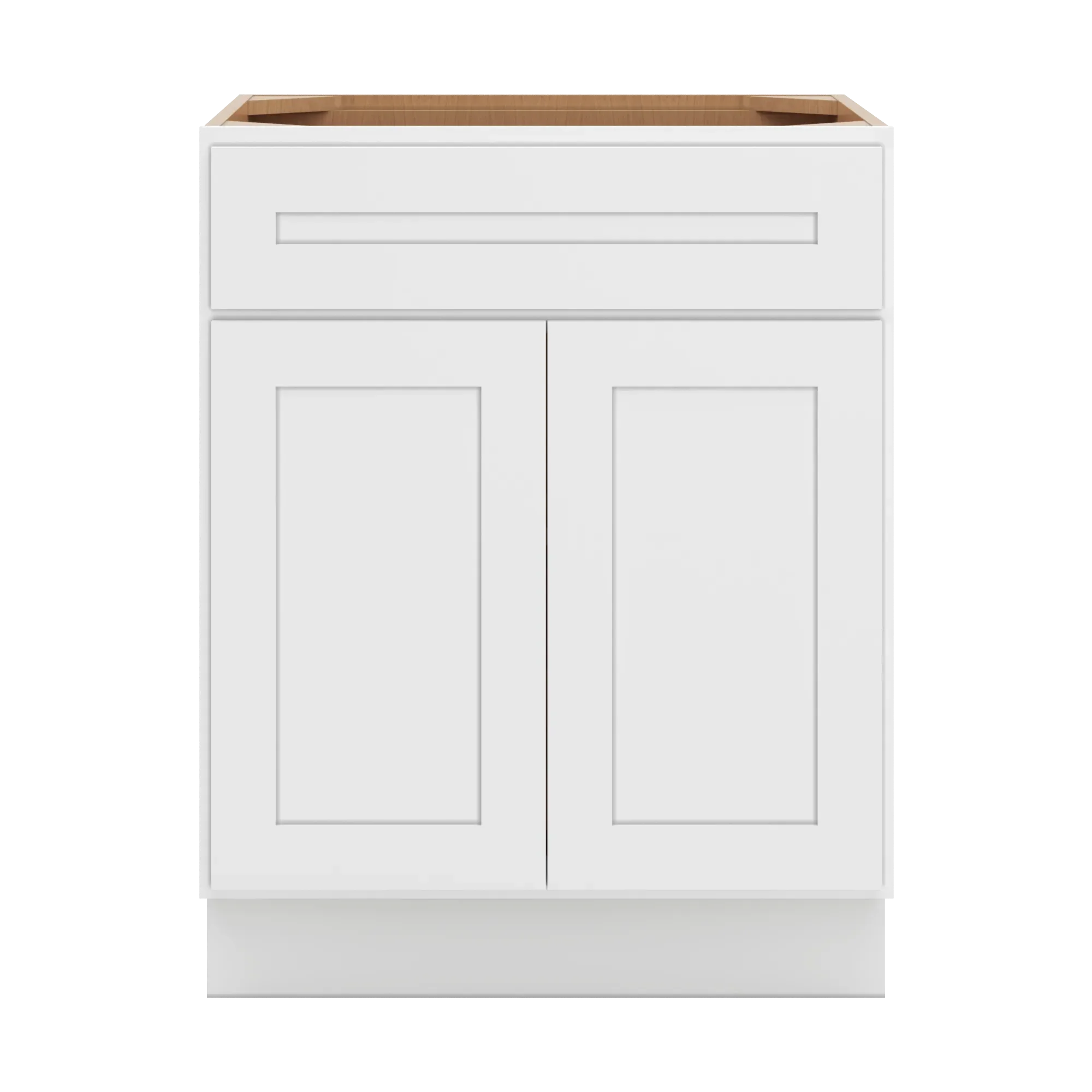 cnc luxor 5 piece white 27 w 1 drawer double door base cabinet w 1 pullout shelf