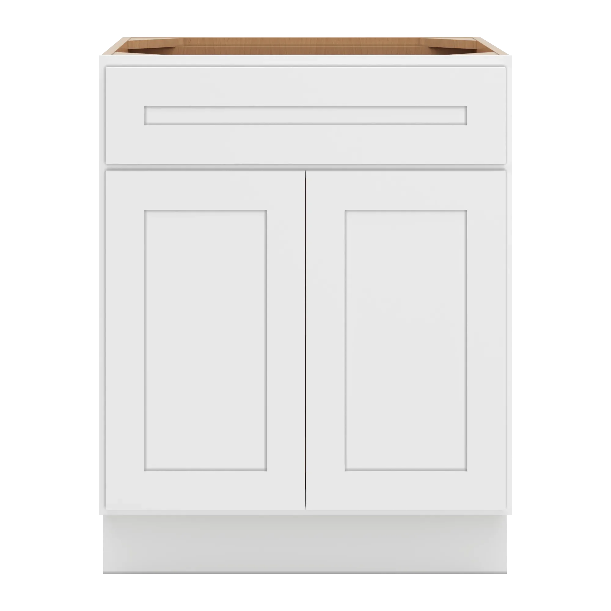 cnc luxor 5 piece white 27 w 1 drawer double door base cabinet w 2 pullout shelf