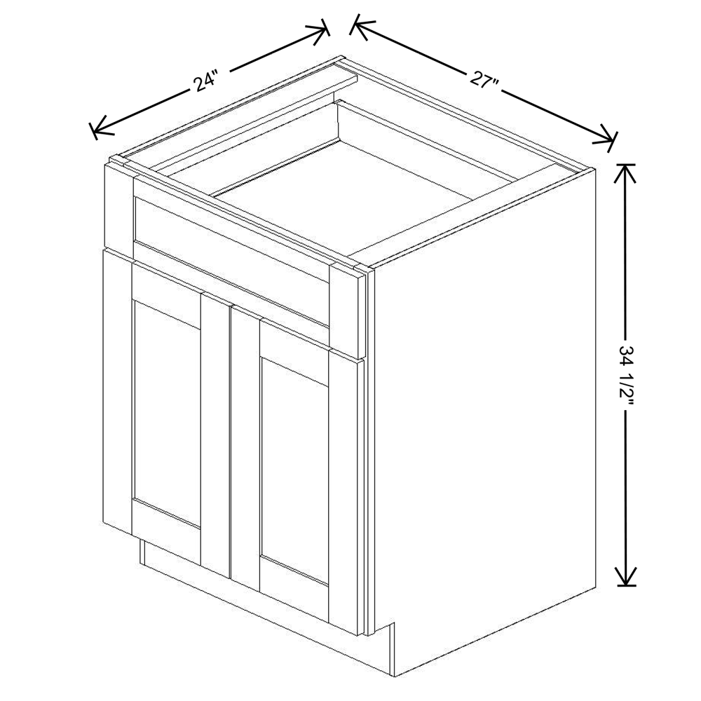 Fabuwood Allure Galaxy Frost Base 27"W Shaker Cabinet