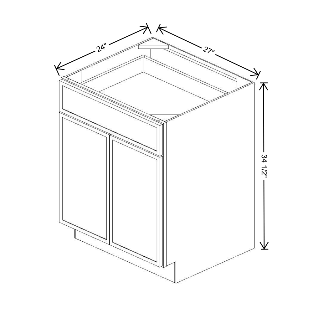 Cubitac Imperial Madison Hazelnut 27"W Base Cabinet