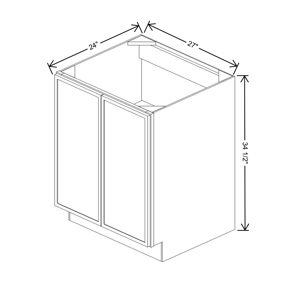 Cubitac Imperial Madison Hazelnut 27"W FH Door Base Cabinet