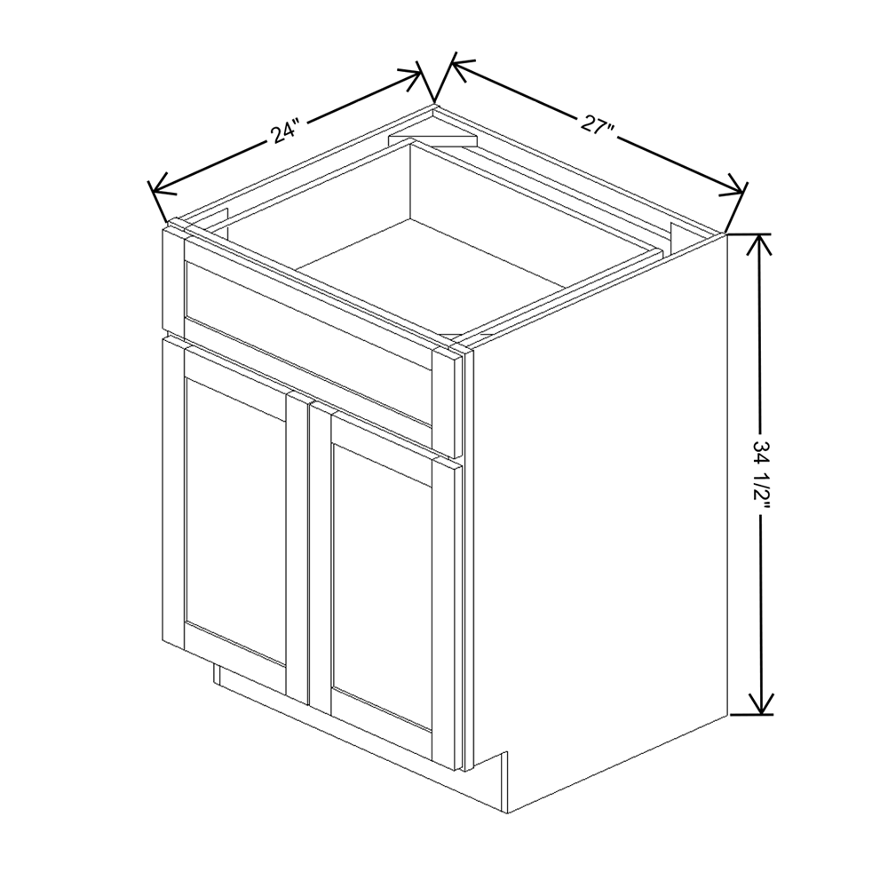 Wolf Classic Dartmouth 5-Piece Hazelnut Stain 27"W Base Cabinet