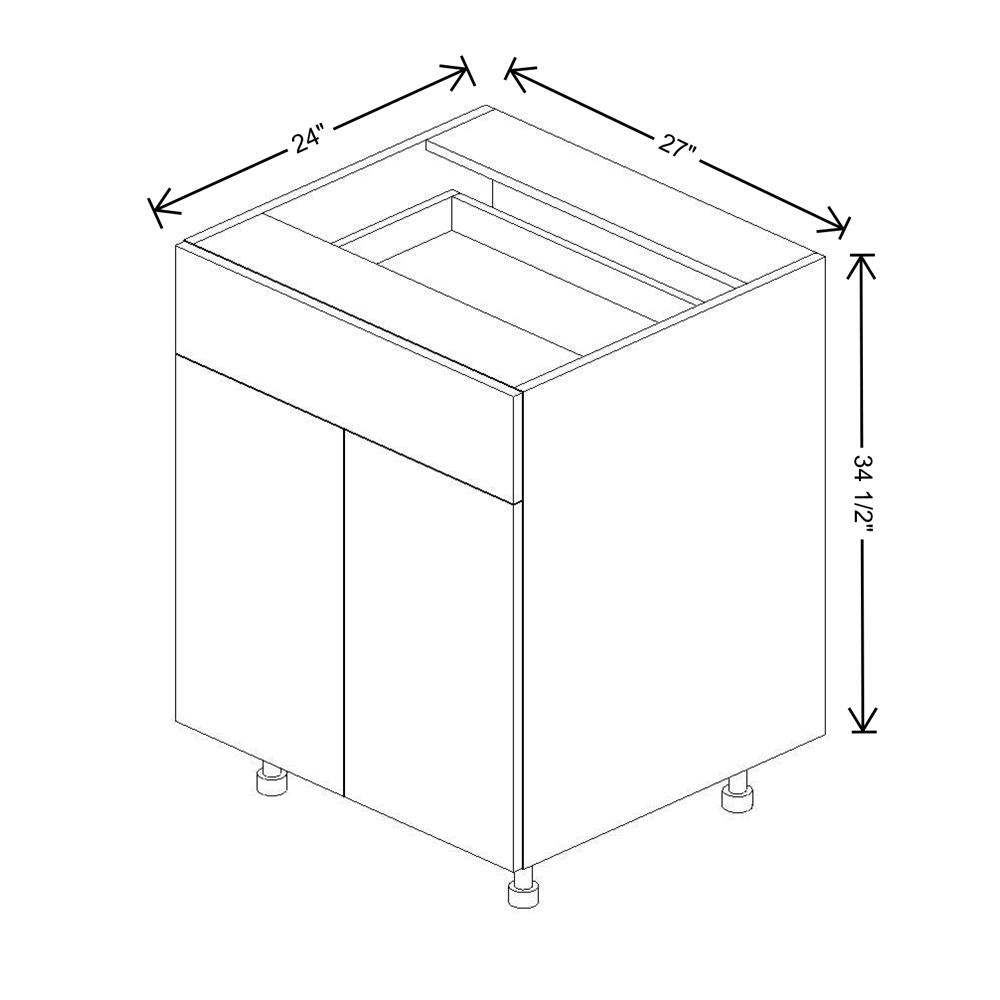 Fabuwood Illume Tuscany Olmo 3  27"W Double Door