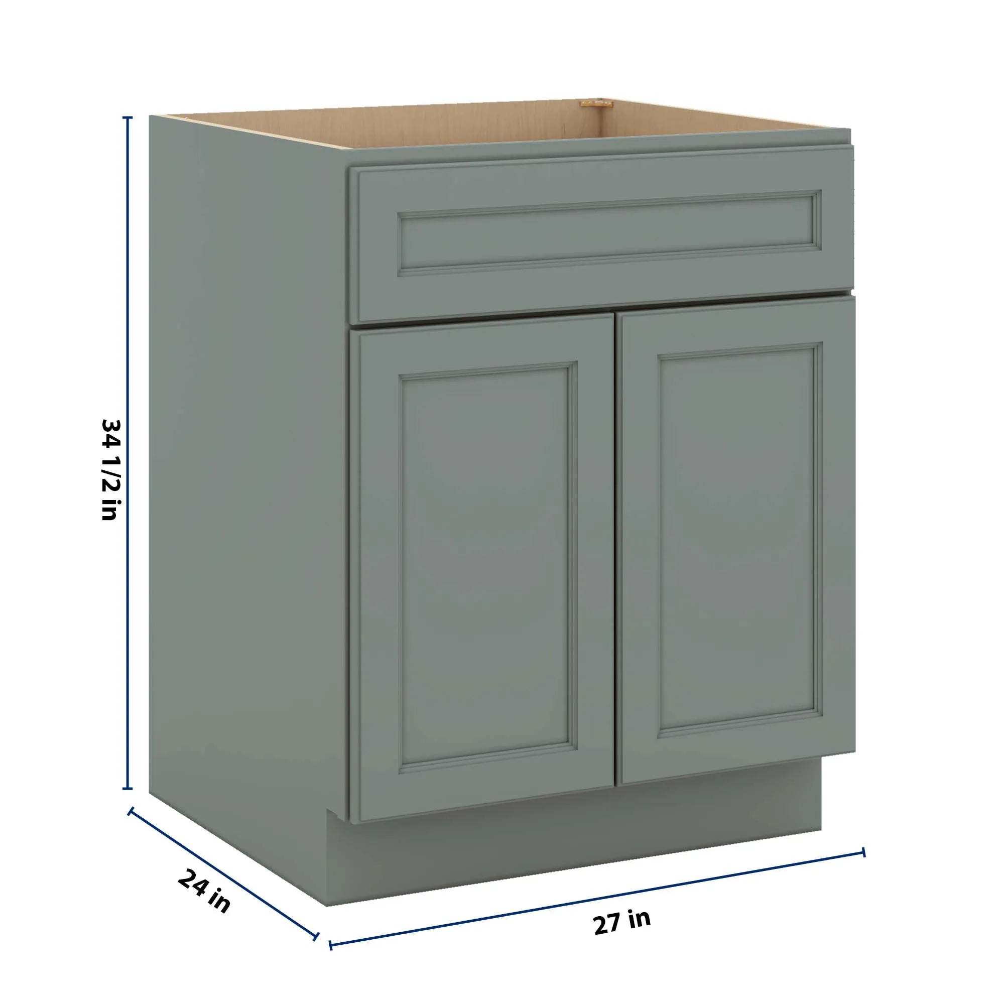 J&K Sage E3 Double Door Standard Base Cabinet - 27" W