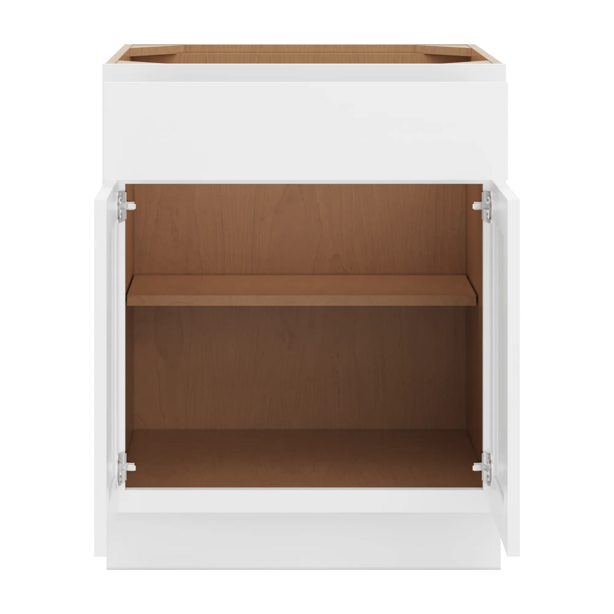 cnc luxor white 27 w 1 drawer double door base cabinet