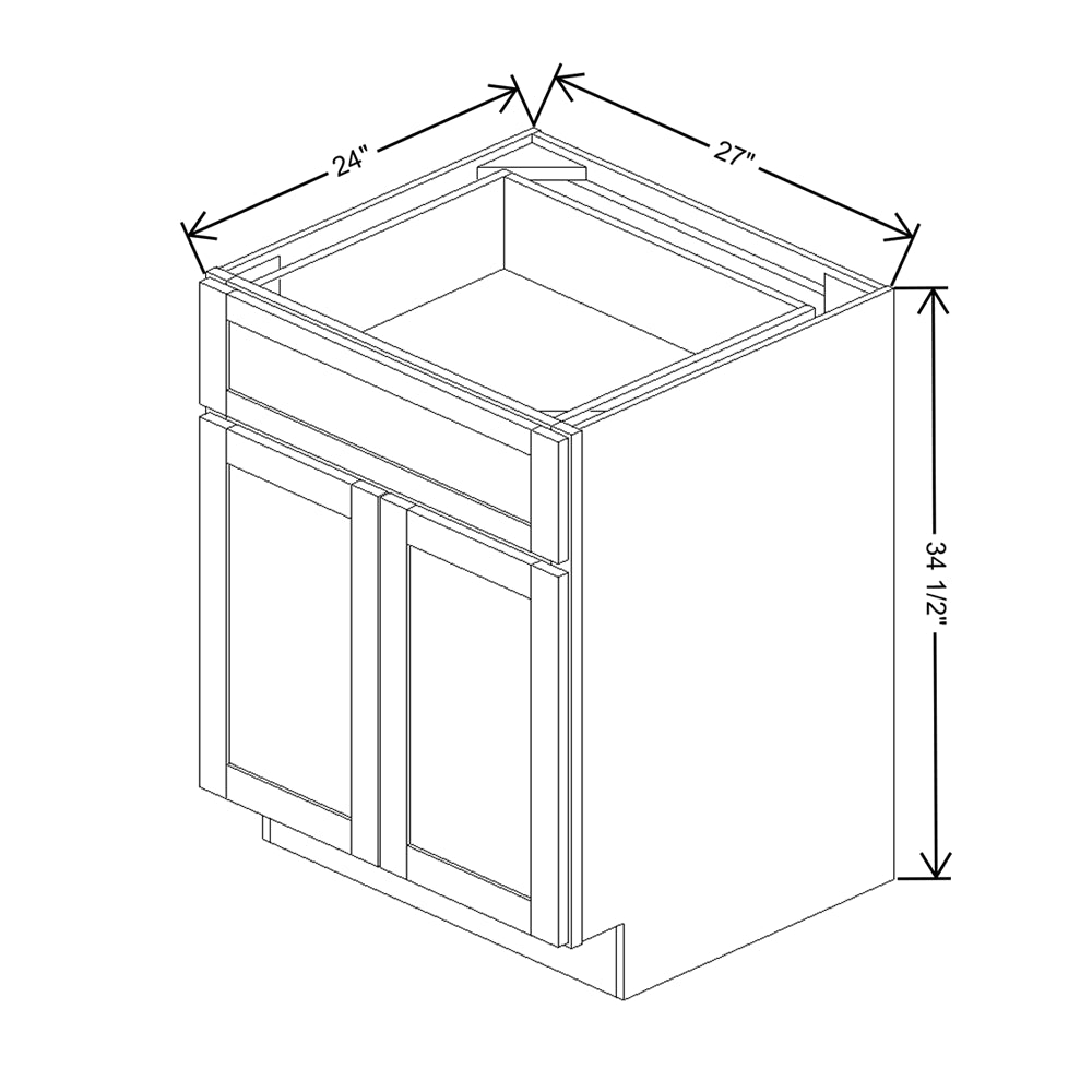 Wolf Classic Hanover White Paint 27"W Base Cabinet