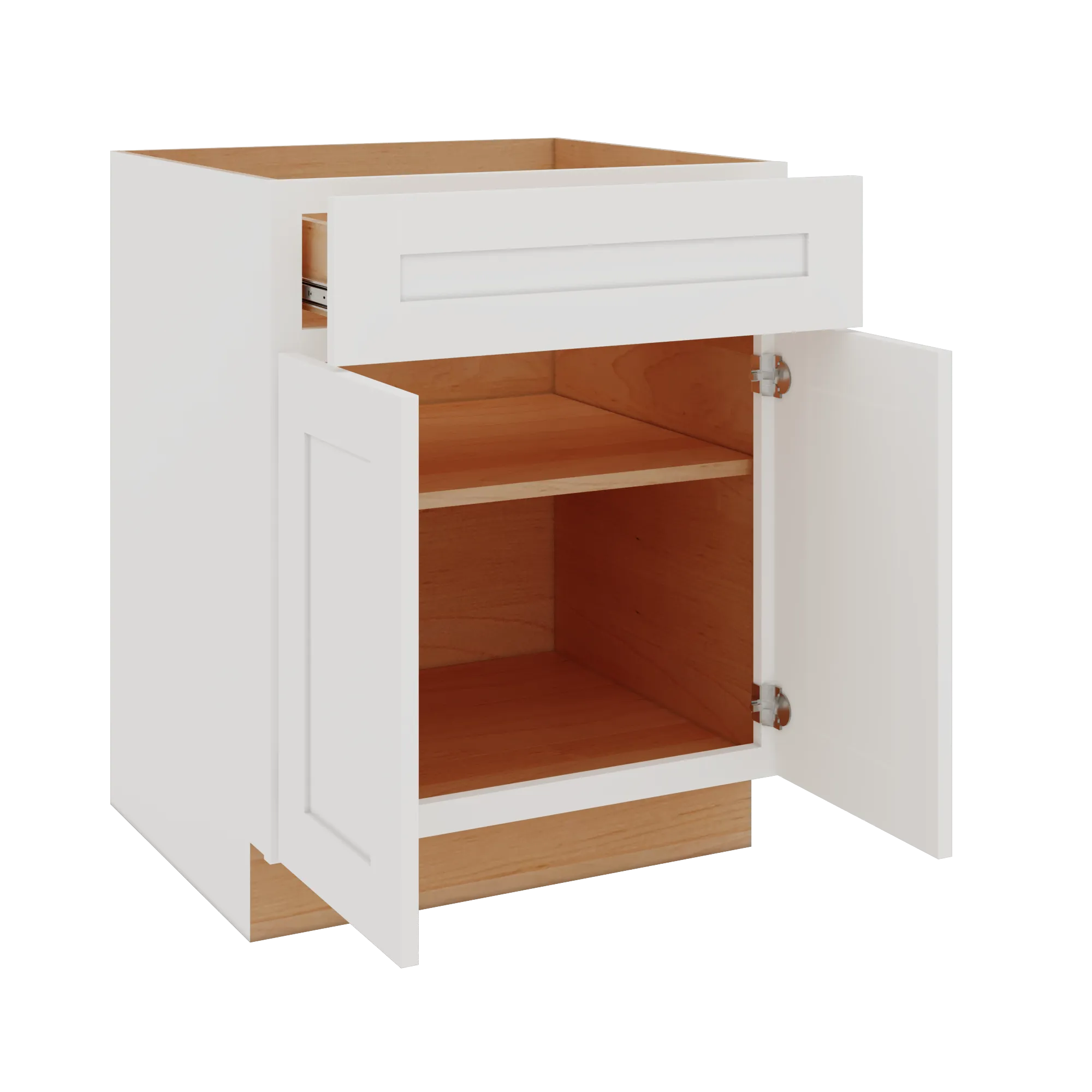 Modernform Cabinet White Shaker 27" W X 34 1/2" H X 24" D Double Door Base Cabinet