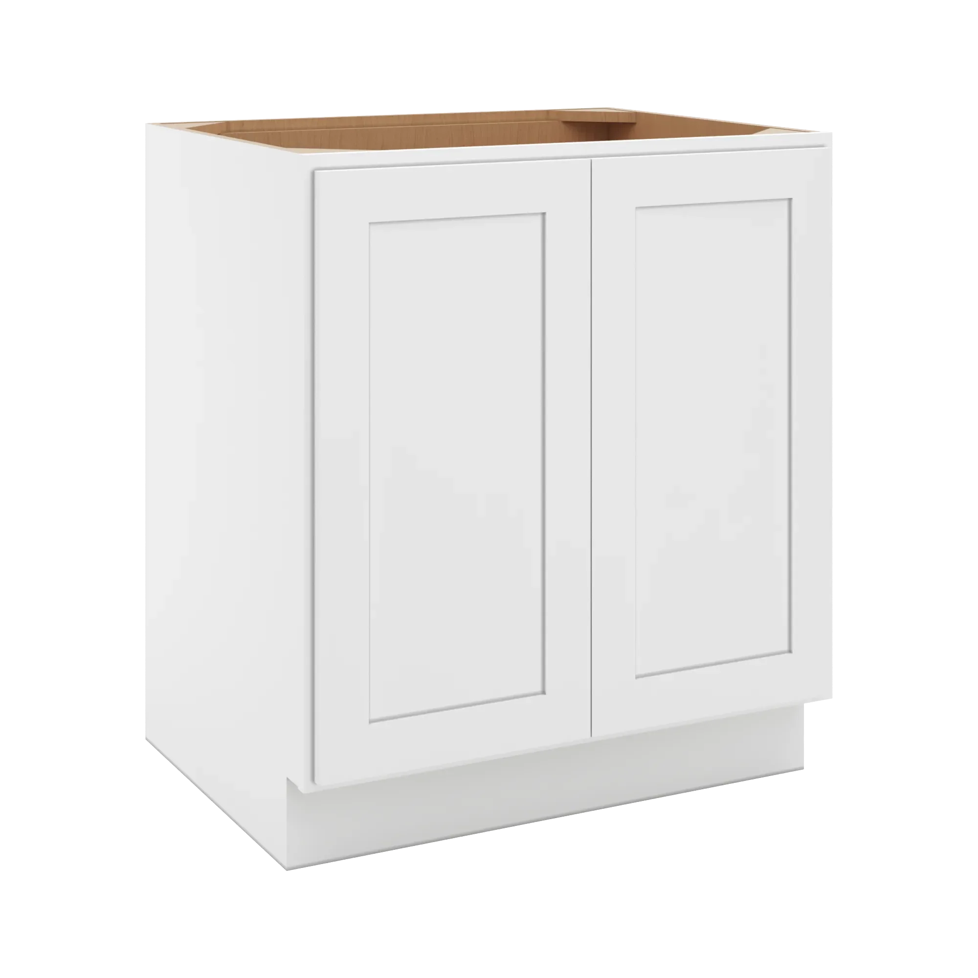 cnc luxor 5 piece white 30 w full height double door base cabinet w 1 pullout shelf