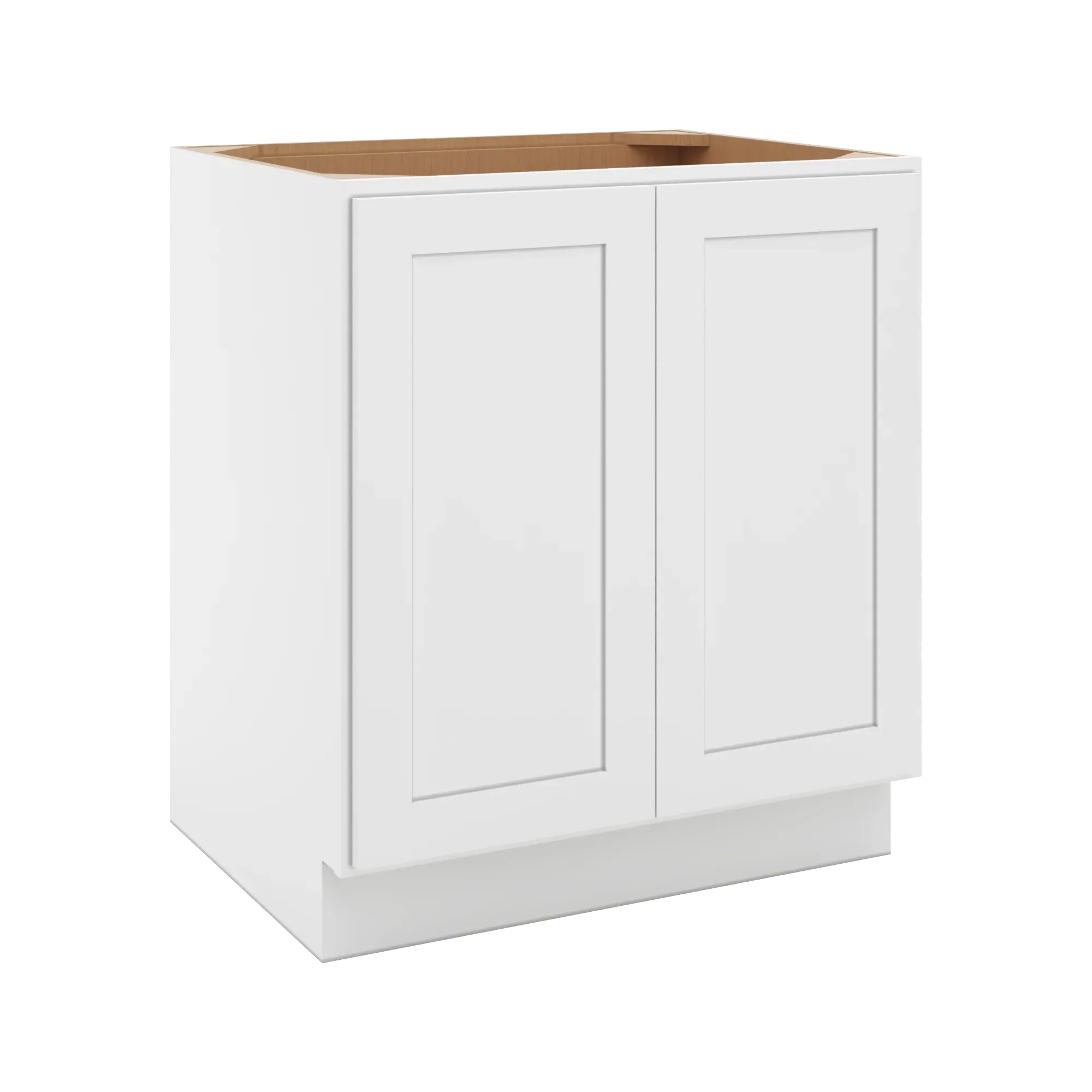 cnc luxor 5 piece white 30 w full height double door base cabinet w 2 pullout shelf