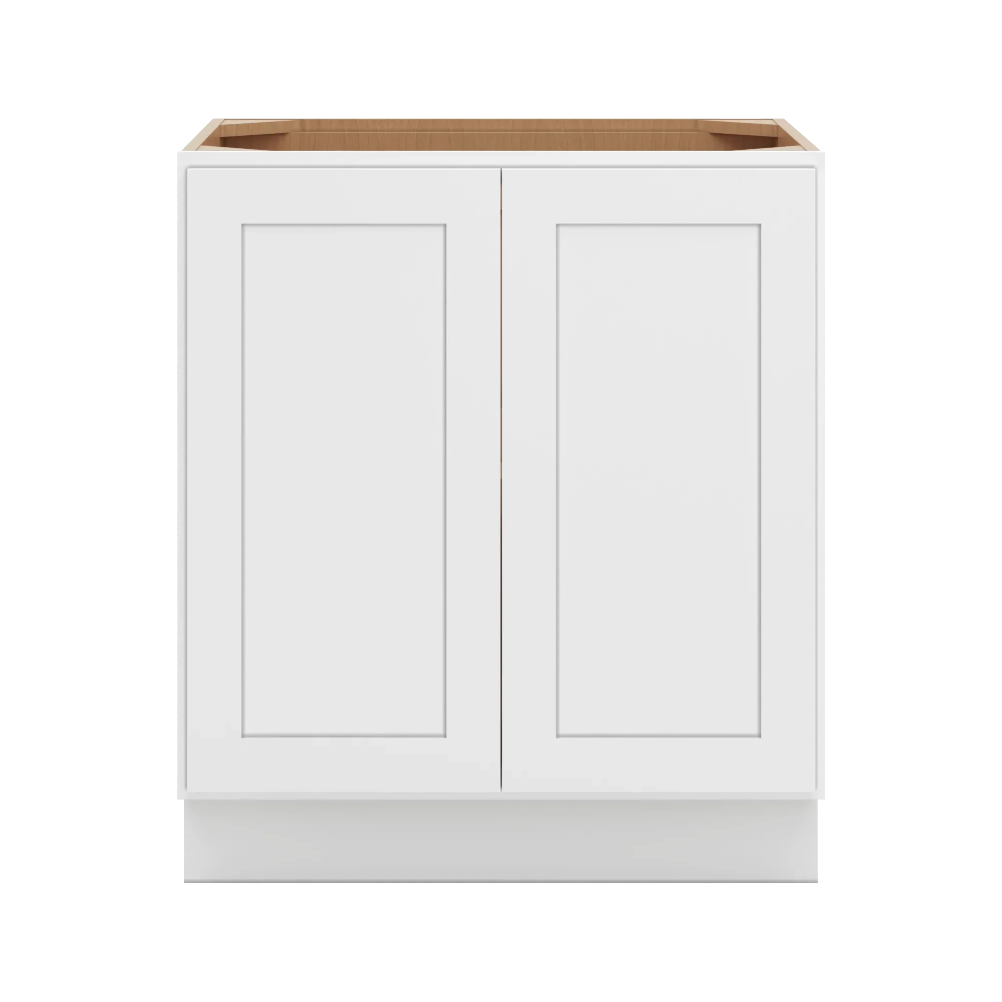 cnc luxor 5 piece white 30 w full height double door base cabinet w 2 pullout shelf