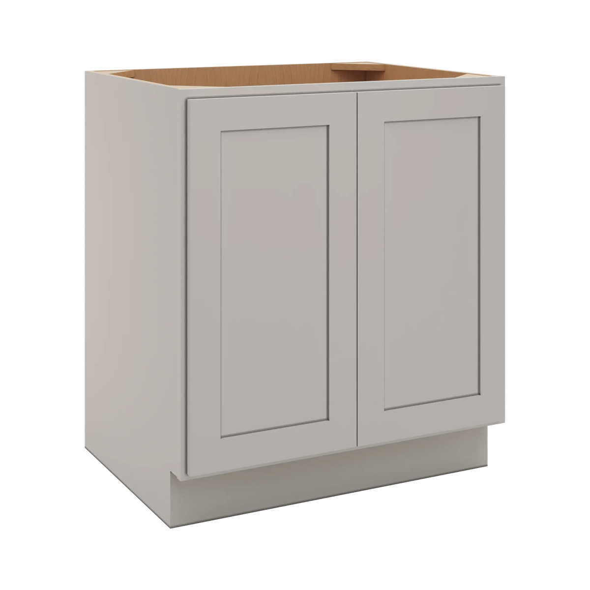 CNC Luxor 5-Piece Misty Grey 30" W Full Height Double Door Base Cabinet