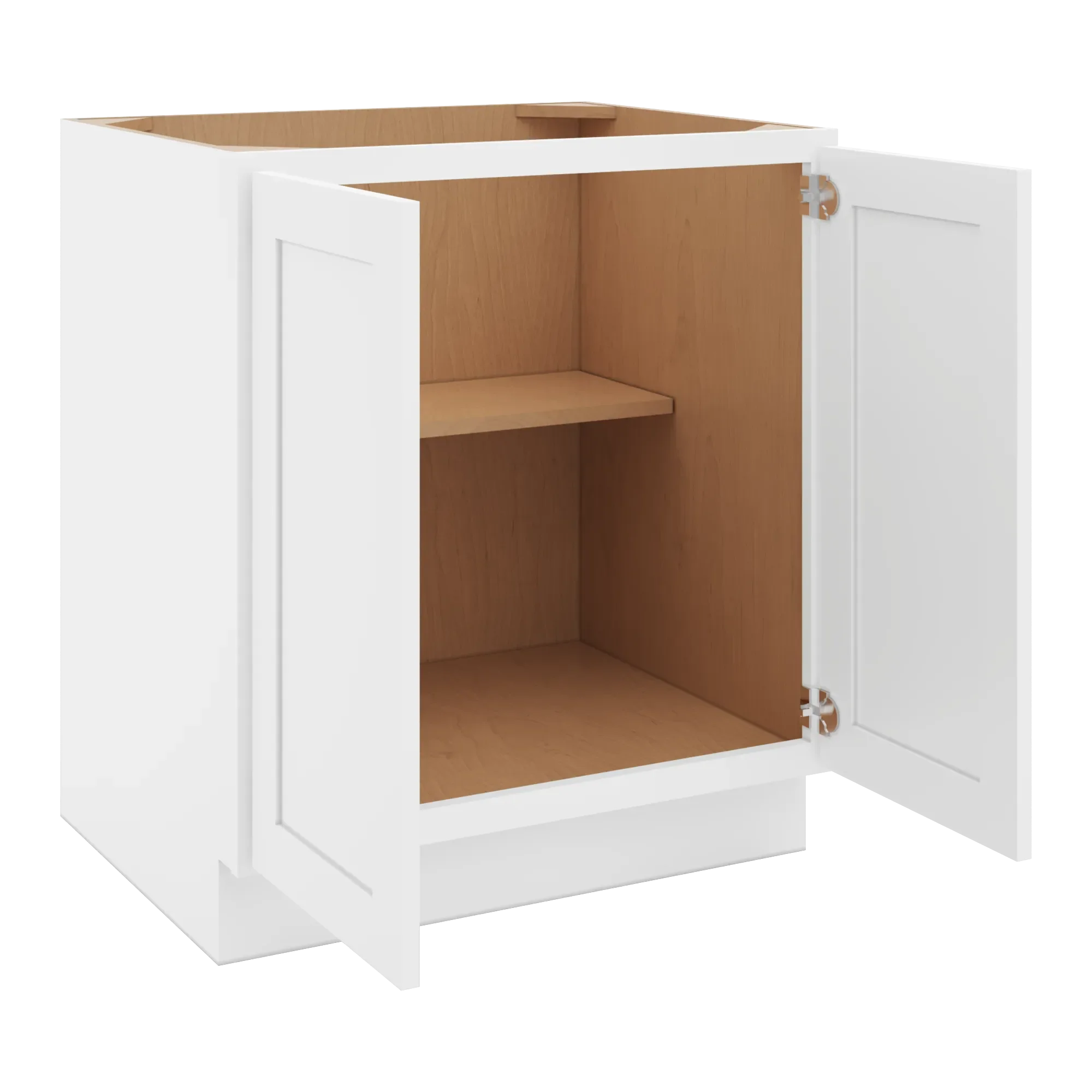 cnc luxor 5 piece white 30 w full height double door base cabinet
