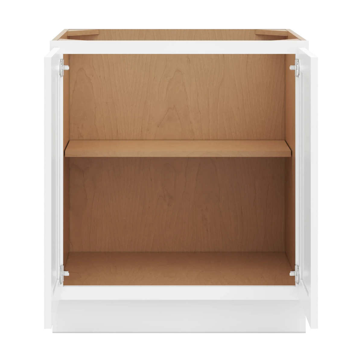 cnc luxor white 30 w full height double door base cabinet