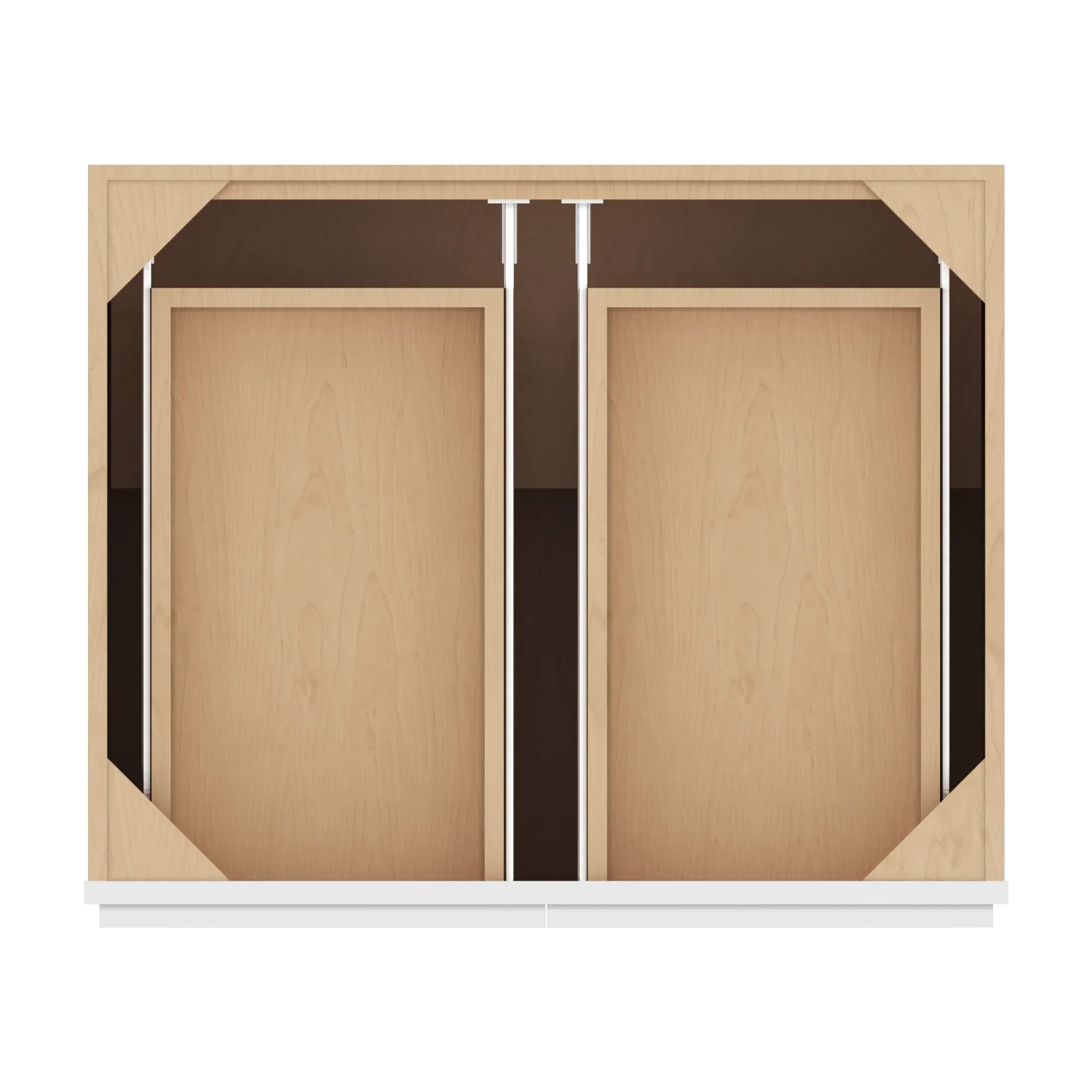 cnc luxor 5 piece white 30 w x 32 1 2 h double door 2 drawer base cabinet