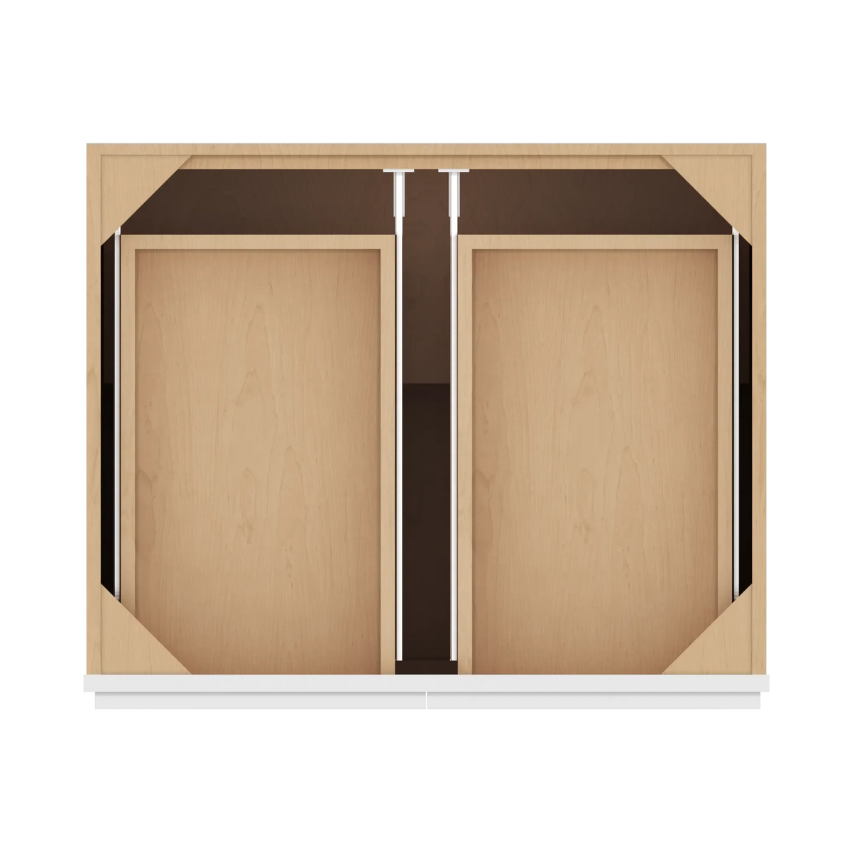 cnc luxor white 30 w 2 drawer double door base cabinet w 1 pullout shelf