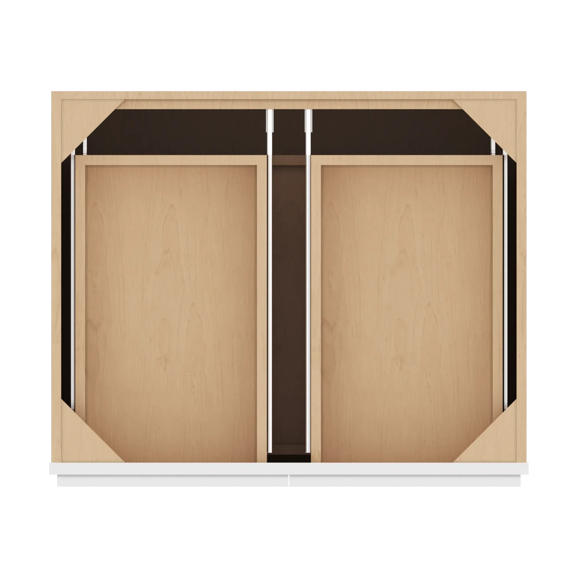 cnc luxor 5 piece white 30 w 2 drawer double door base cabinet w 2 pullout shelf