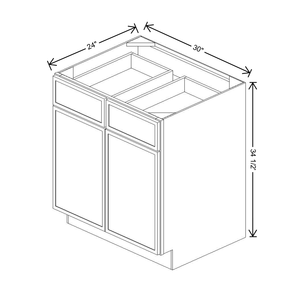 Cubitac Imperial Madison Hazelnut 30"W Base Cabinet