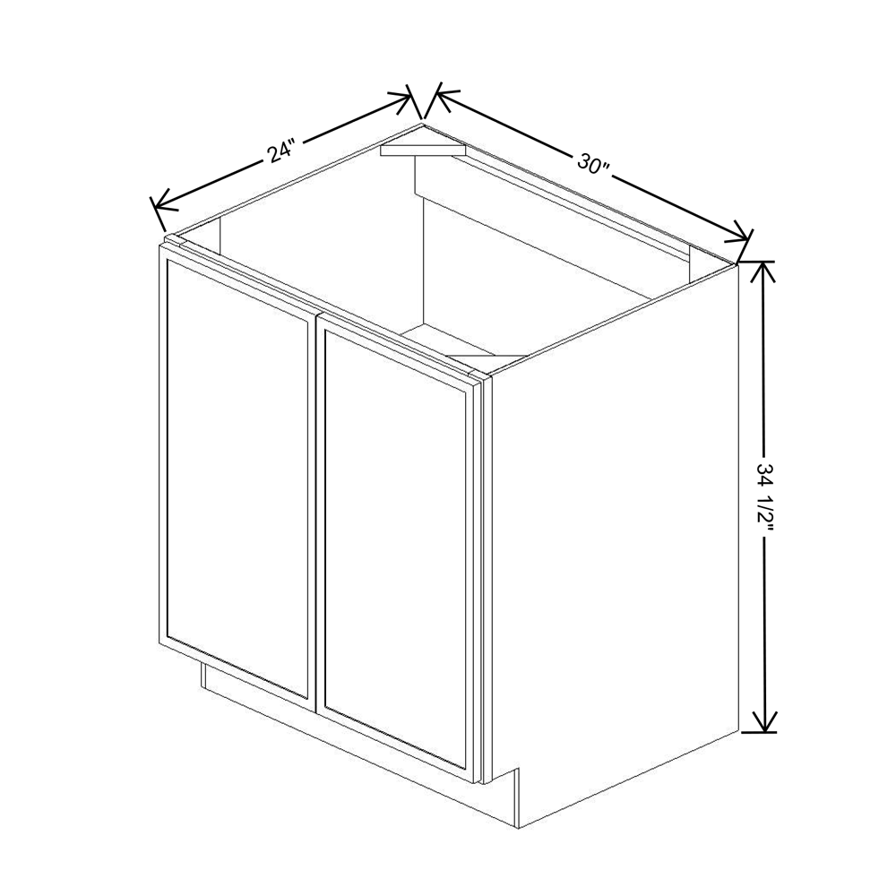 Cubitac Imperial Madison Dusk 30"W FH Door Base Cabinet