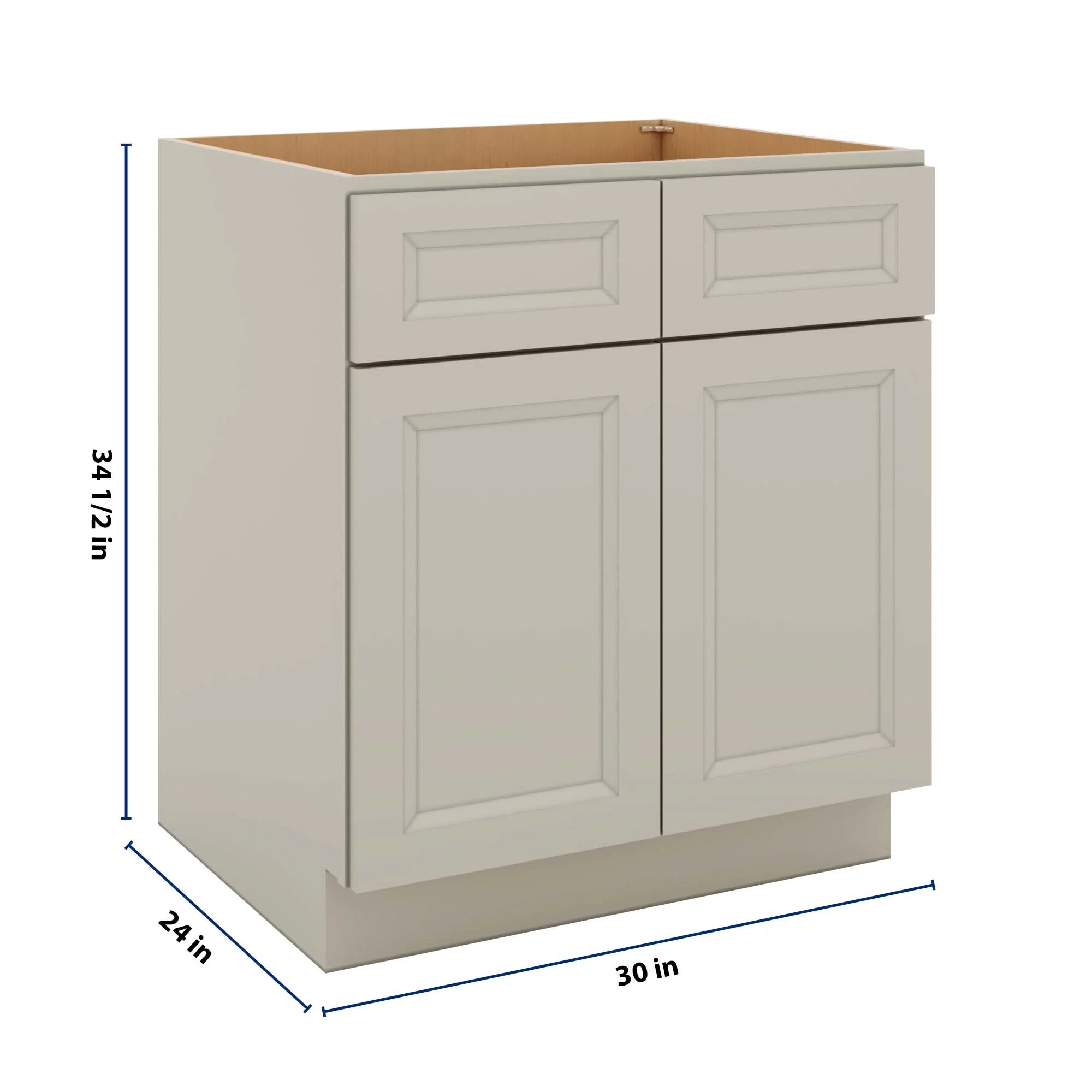 J&K Pebble B6 Double Door Standard Base Cabinet - 30" W