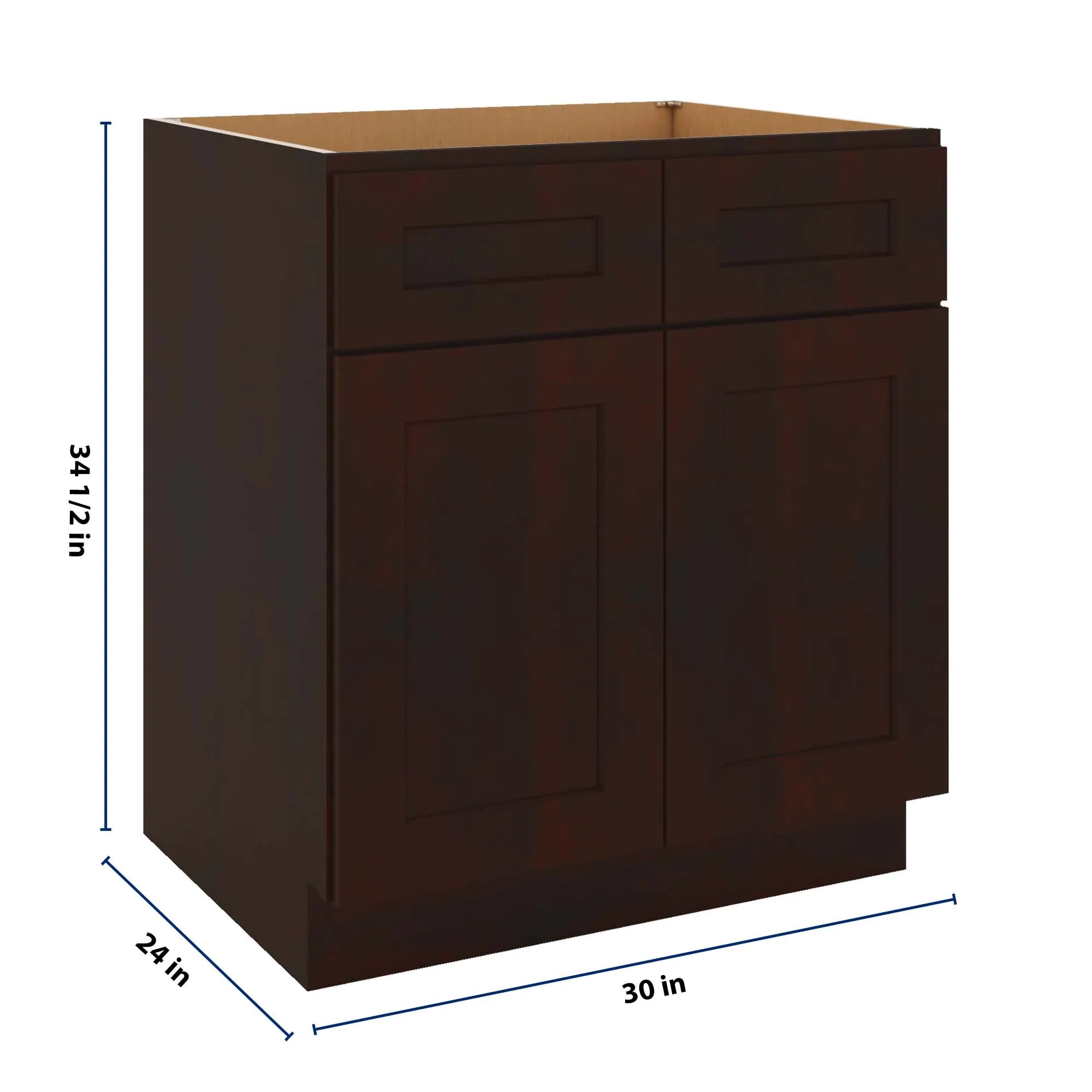 J&K Java Coffee S1 Double Door Standard Base Cabinet - 30" W