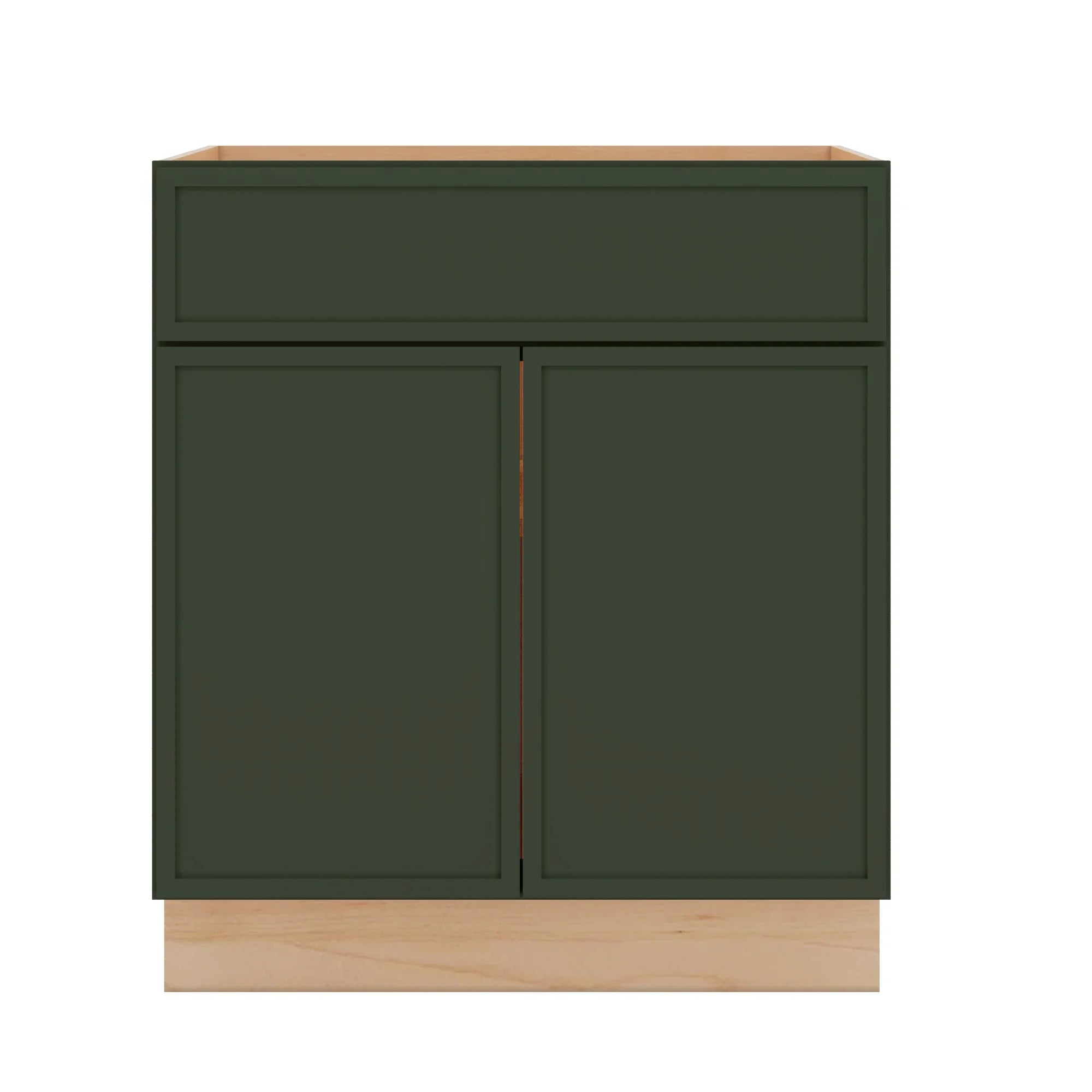 Modernform Cabinet Slim Sage Green 30" W X 34 1/2" H X 24" D Double Door Base Cabinet