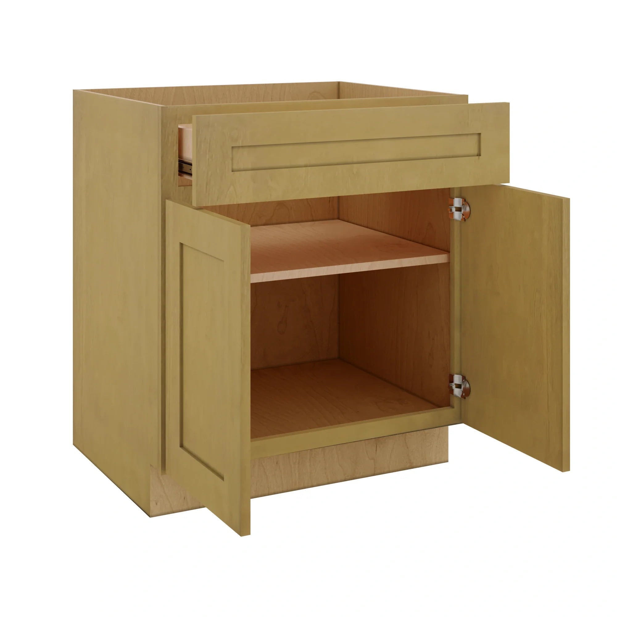 Modernform Cabinet Natural Shaker 30" W X 34 1/2" H X 24" D Double Door Base Cabinet