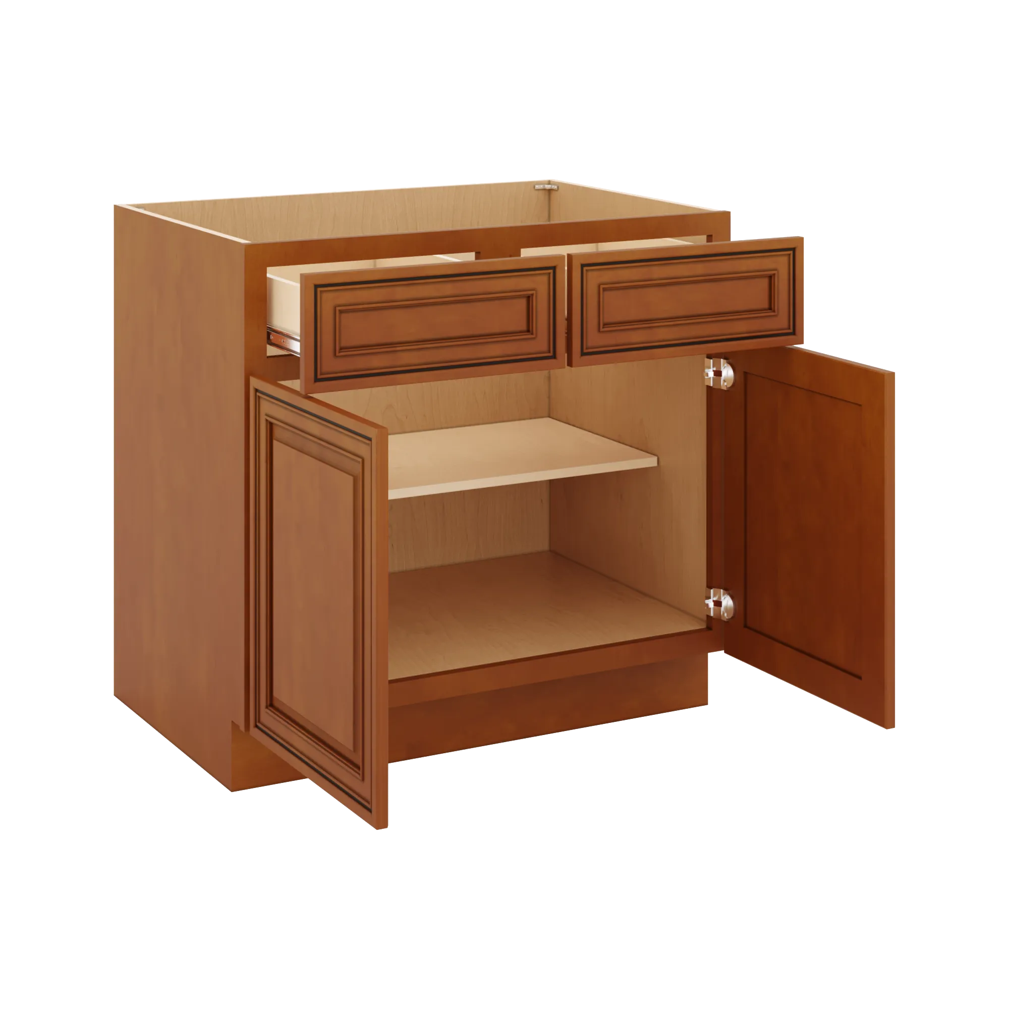 j k mocha glazed k10 double door standard base cabinet 30 w