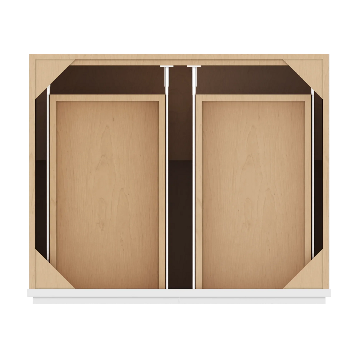 cnc luxor white 30 w 2 drawer double door base cabinet