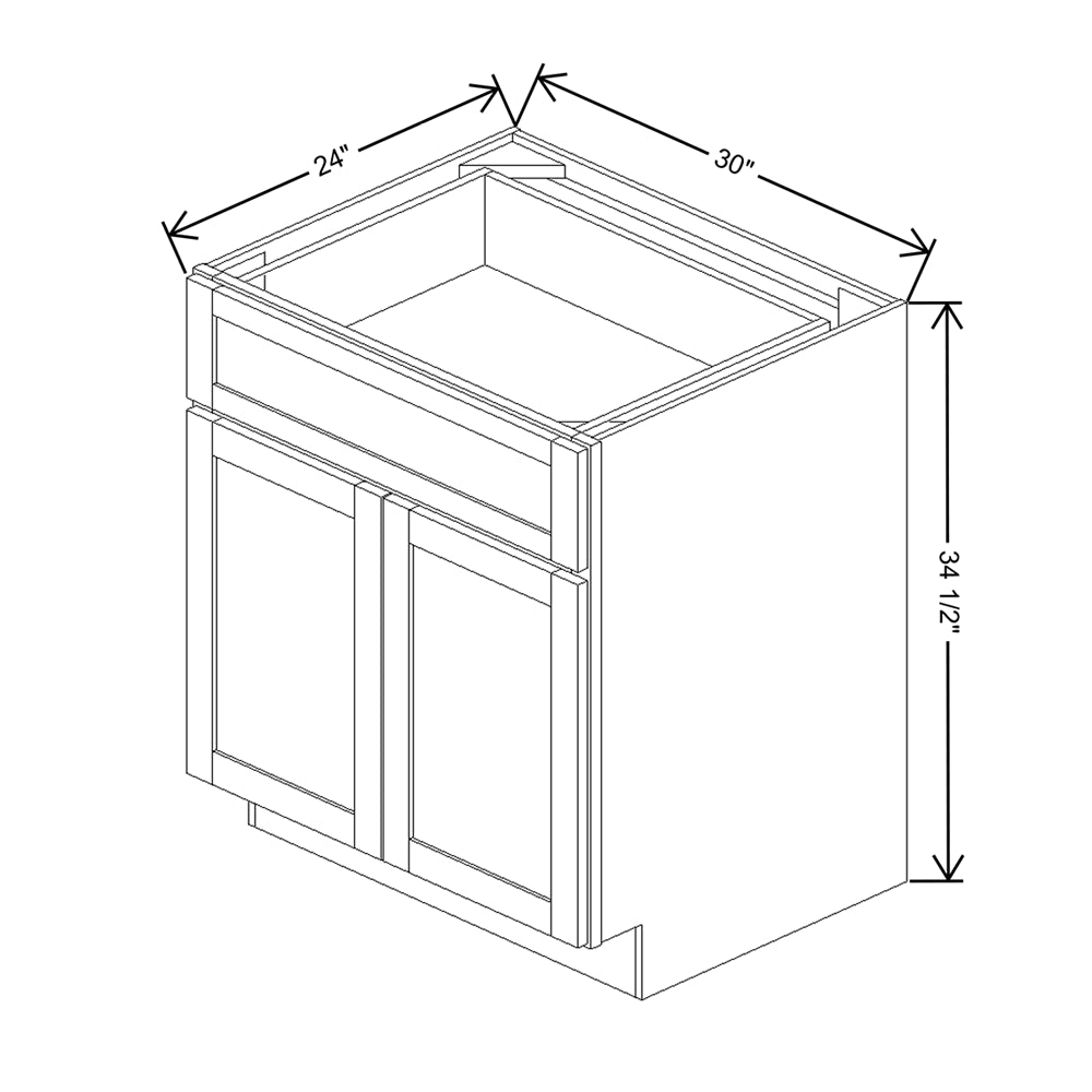 Wolf Classic Dartmouth White Paint 30"W Base Cabinet