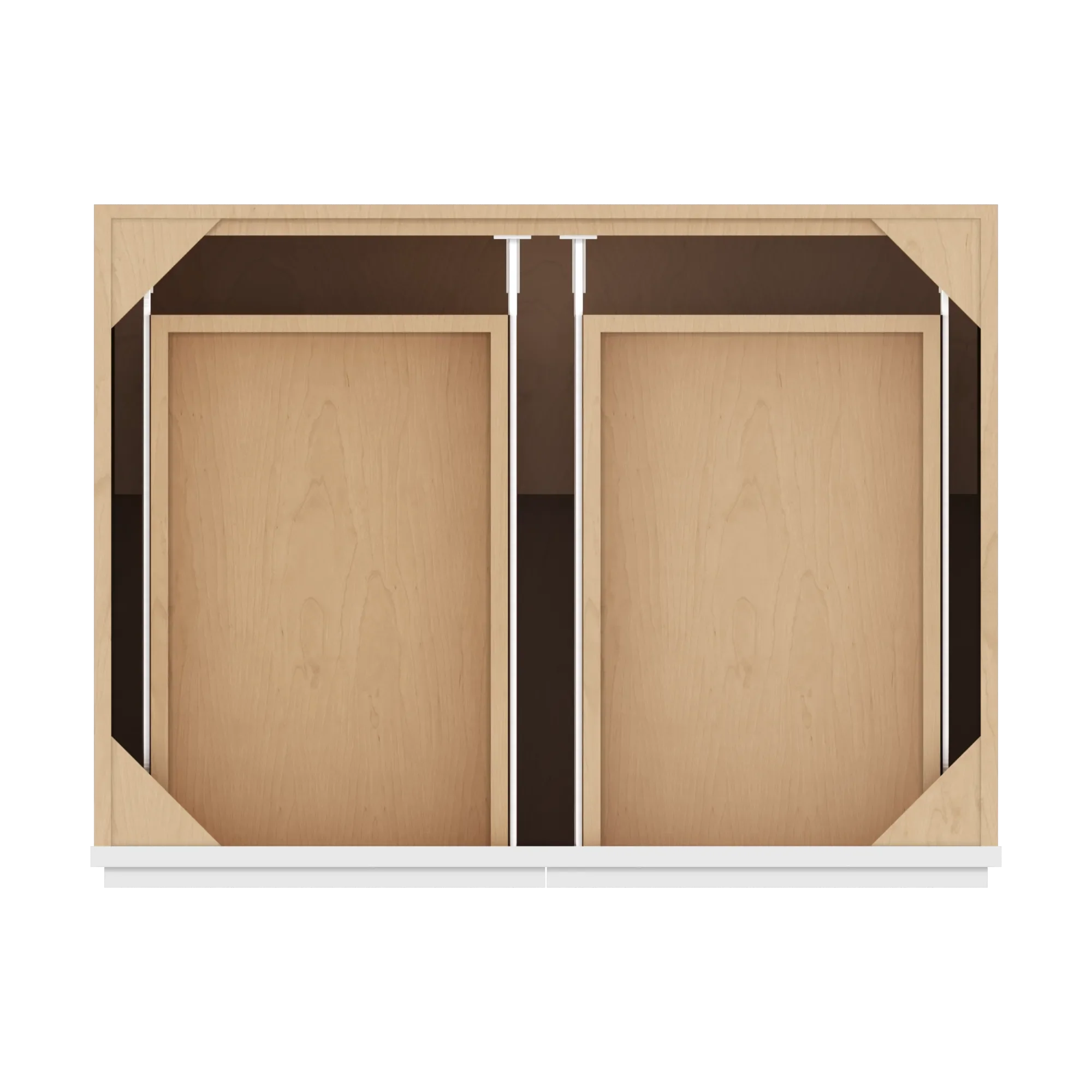 cnc luxor 5 piece white 33 w x 32 1 2 h double door 2 drawer base cabinet