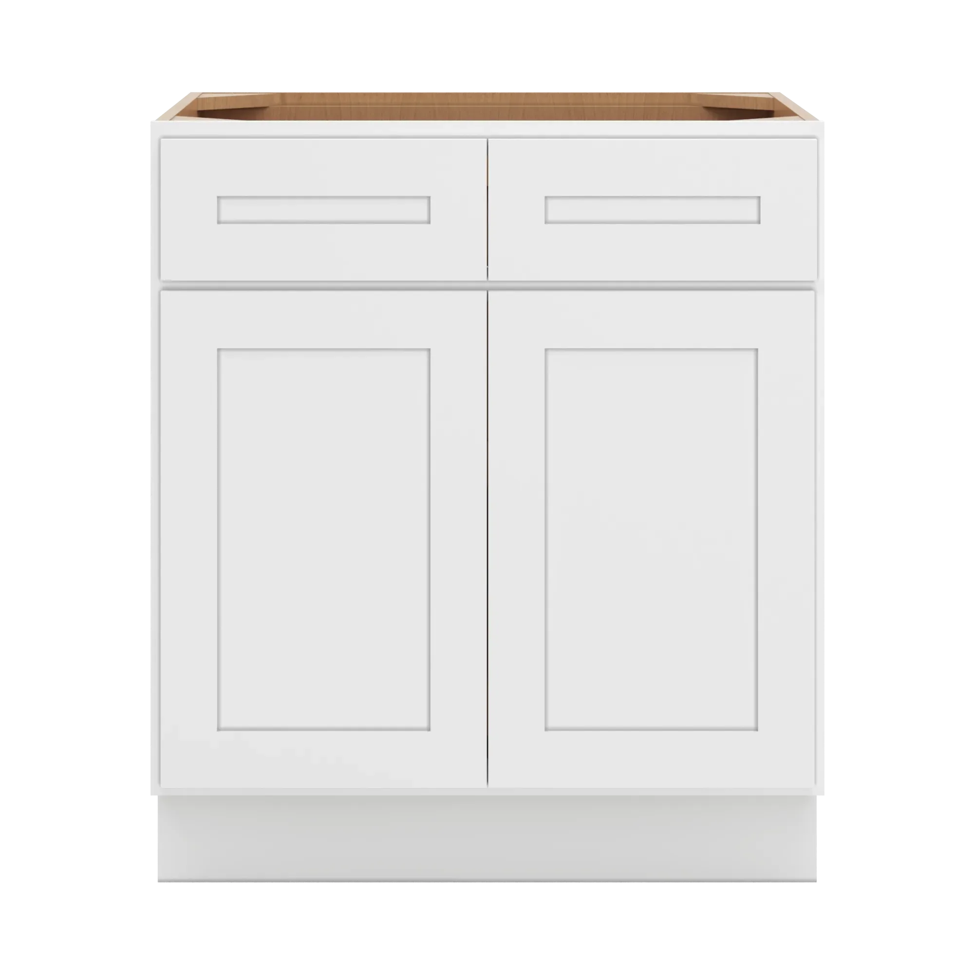 cnc luxor 5 piece white 33 w 2 drawer double door base cabinet w 1 pullout shelf