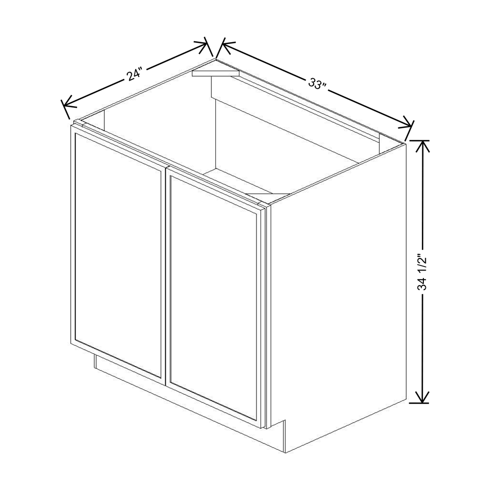 Cubitac Imperial Madison Hazelnut 33"W FH Door Base Cabinet