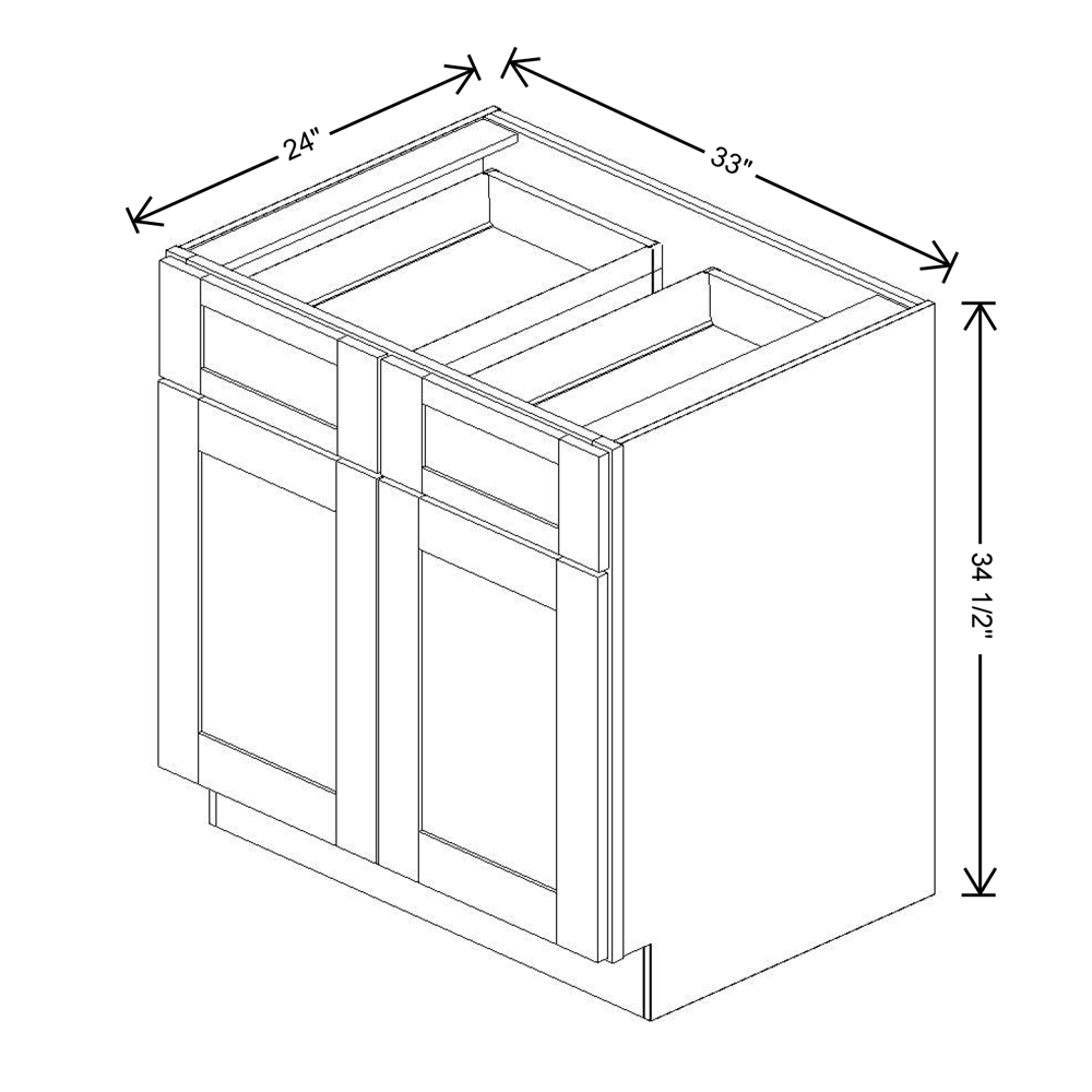 Fabuwood Allure Imperio Dove Base 33"W Shaker Cabinet