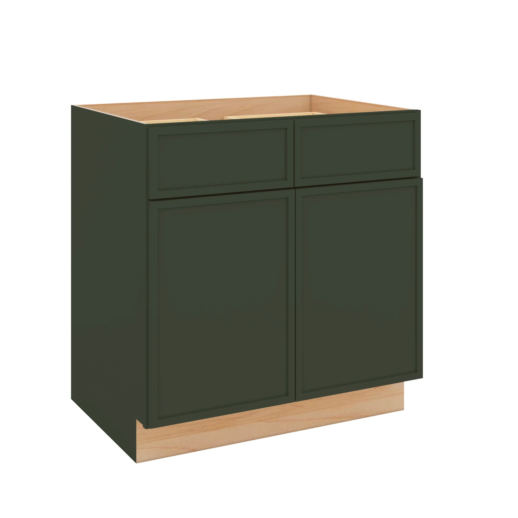 Modernform Cabinet Slim Sage Green 33" W X 34 1/2" H X 24" D Double Door Base Cabinet