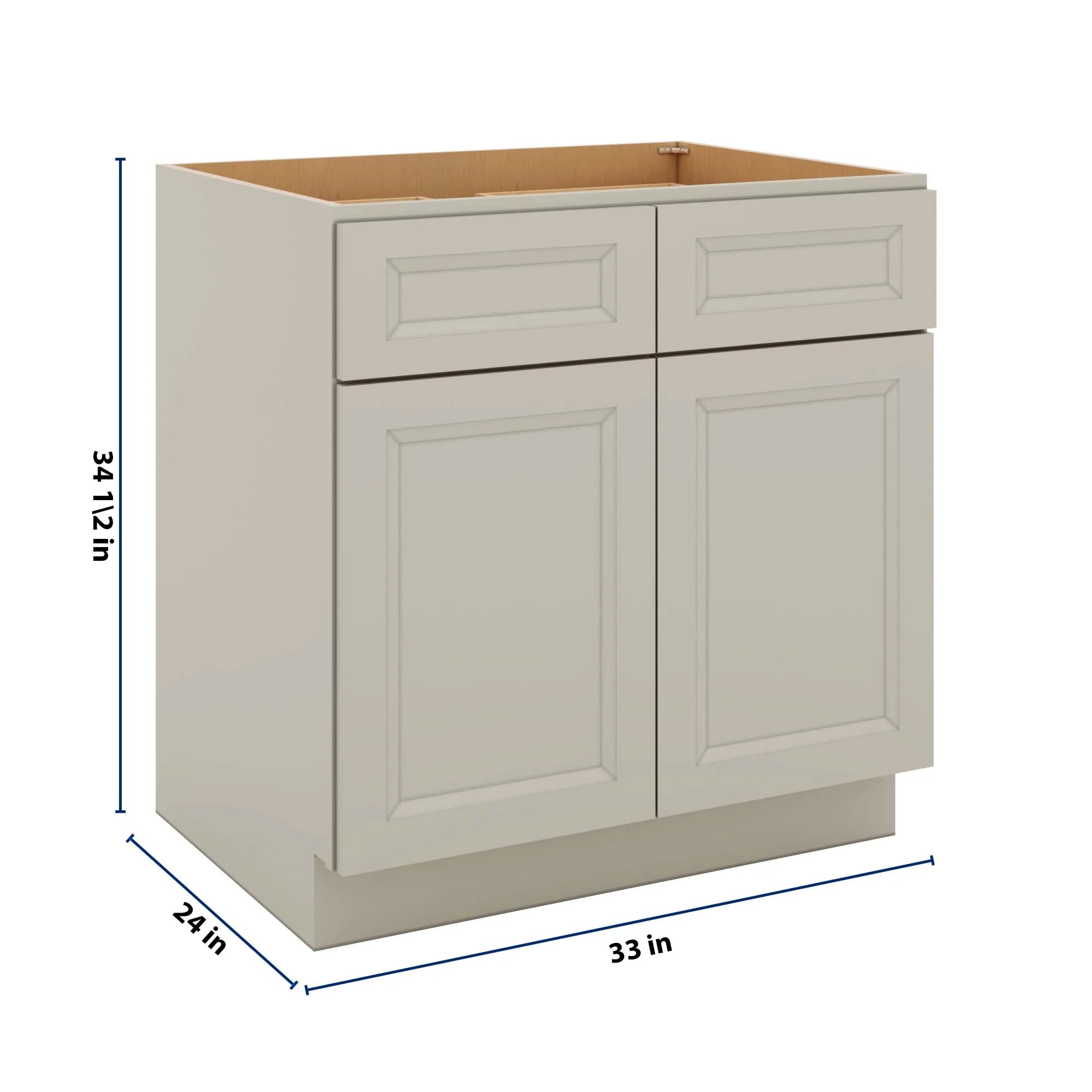 J&K Pebble B6 Double Door Standard Base Cabinet - 33" W