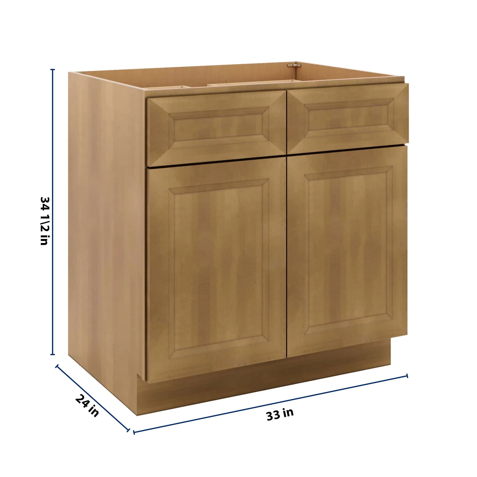 J&K Butterscotch B8 Double Door Standard Base Cabinet - 33" W