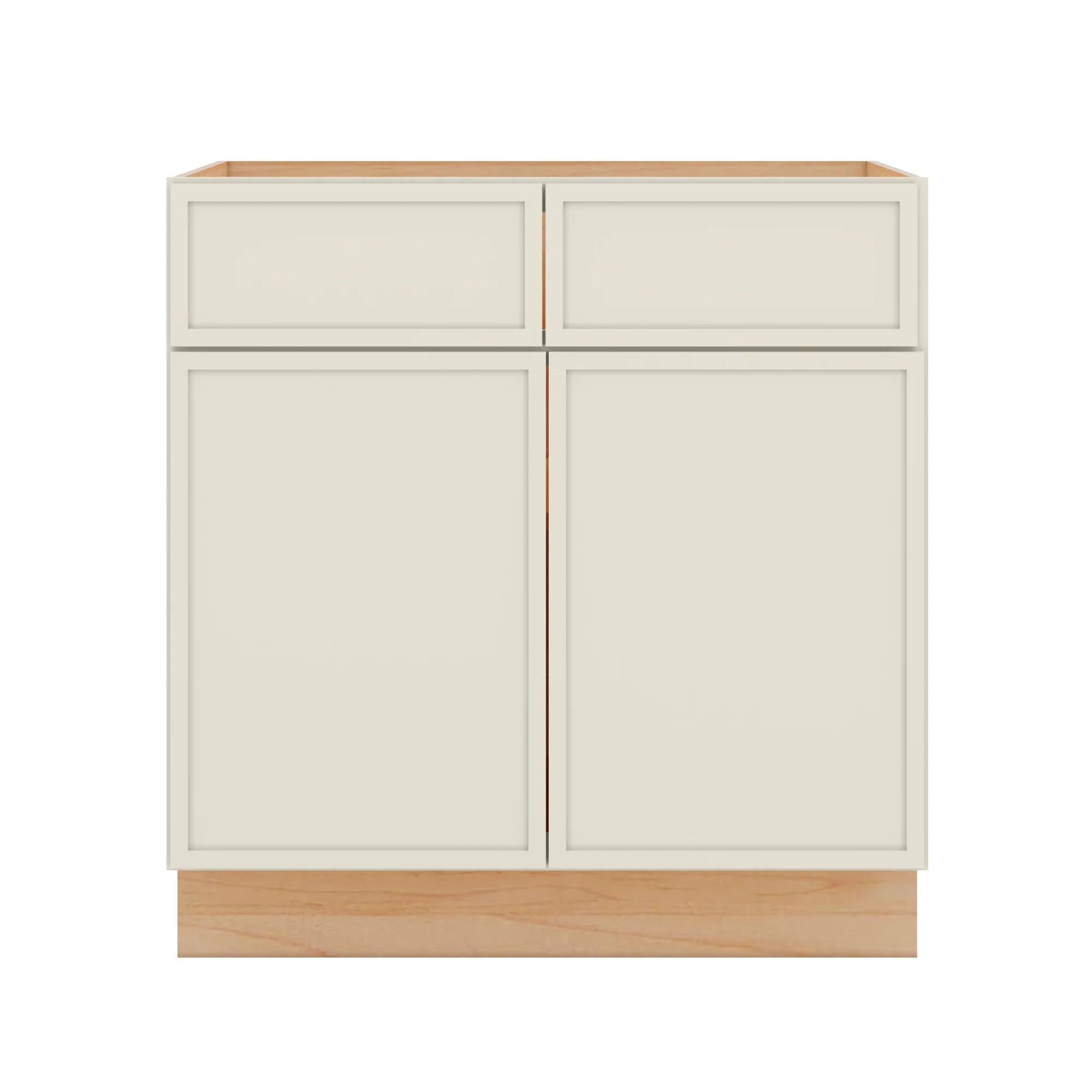 Modernform Cabinet Slim Dove White 33" W X 34 1/2" H X 24" D Double Door Base Cabinet