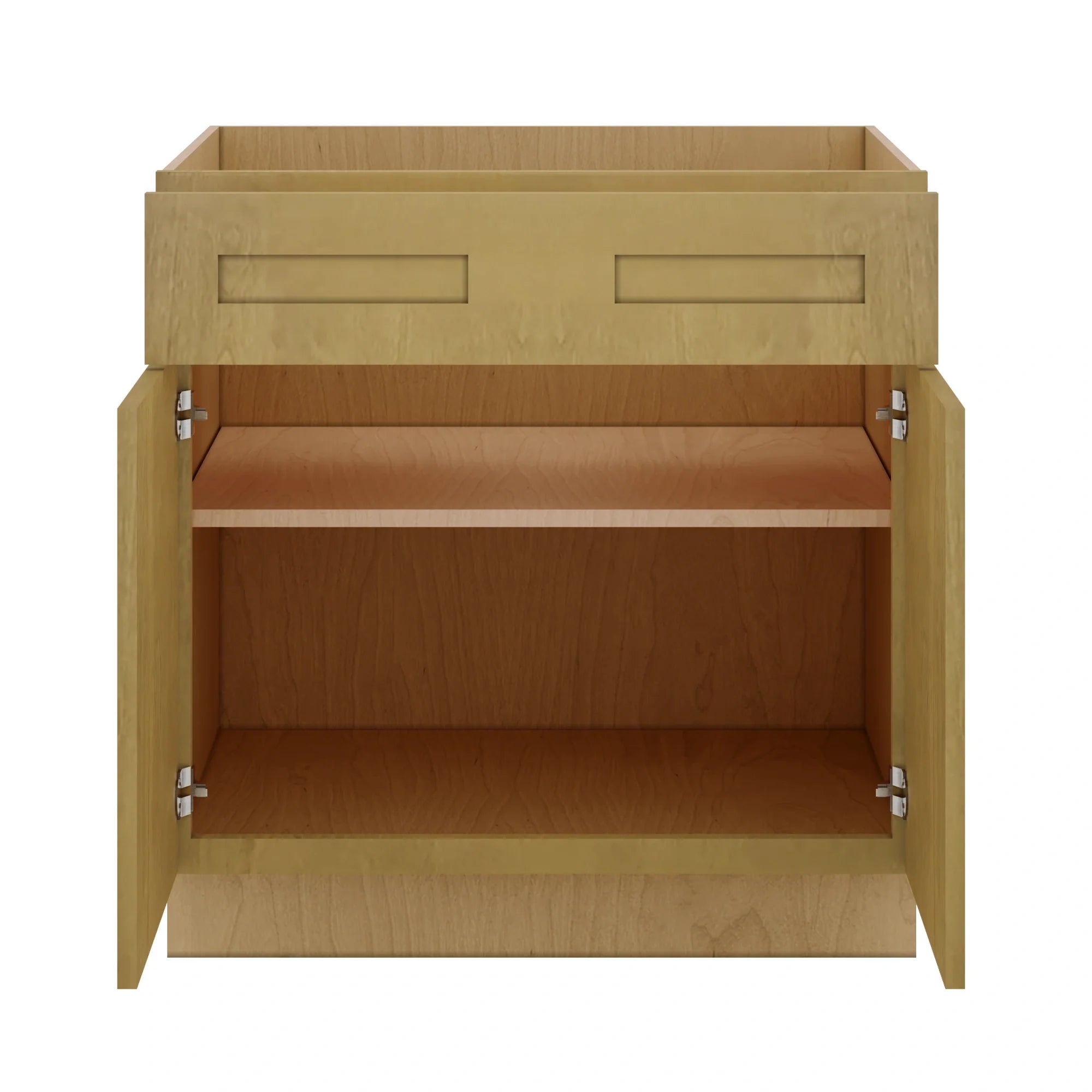 Modernform Cabinet Natural Shaker 33" W X 34 1/2" H X 24" D Double Door Base Cabinet