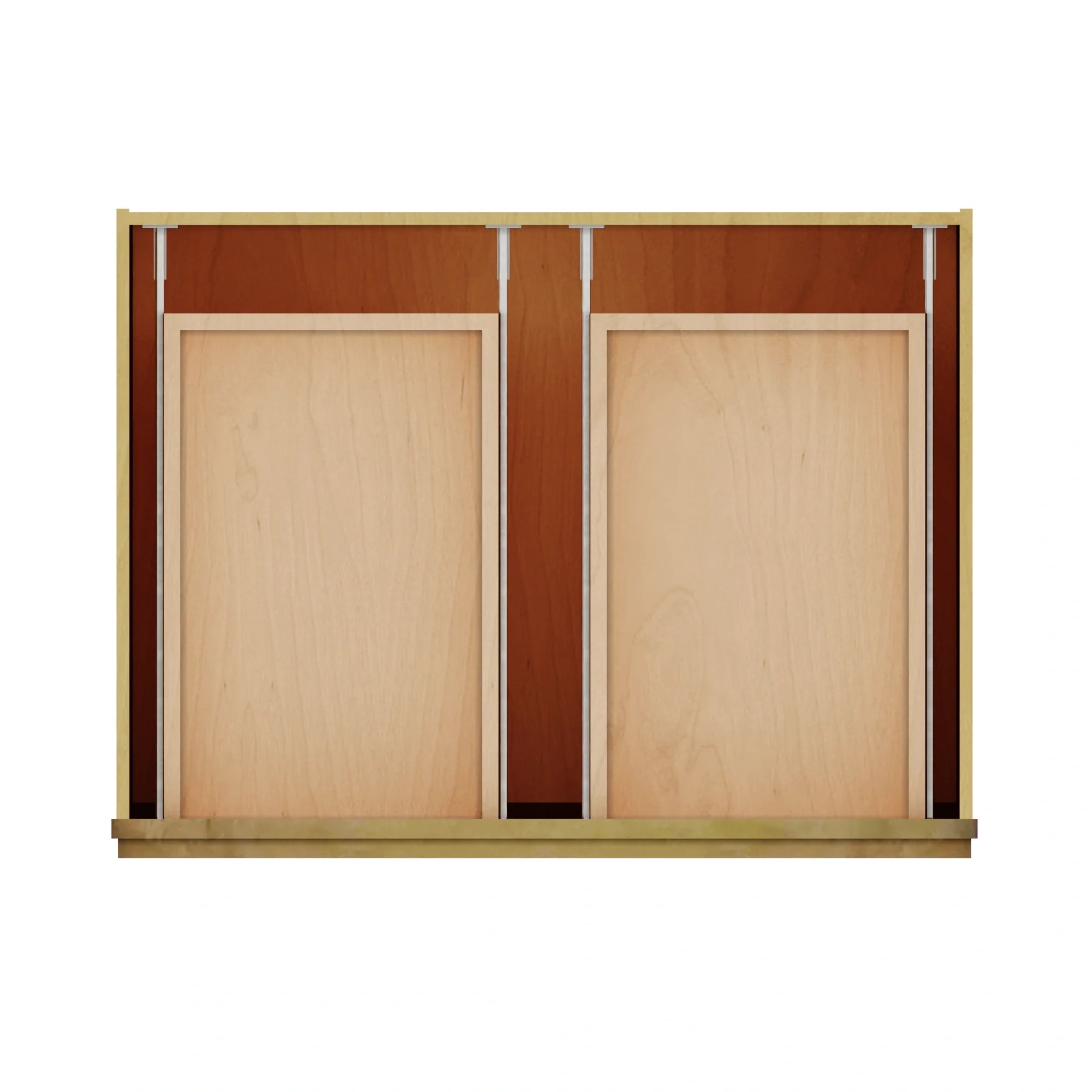 Modernform Cabinet Natural Shaker 33" W X 34 1/2" H X 24" D Double Door Base Cabinet