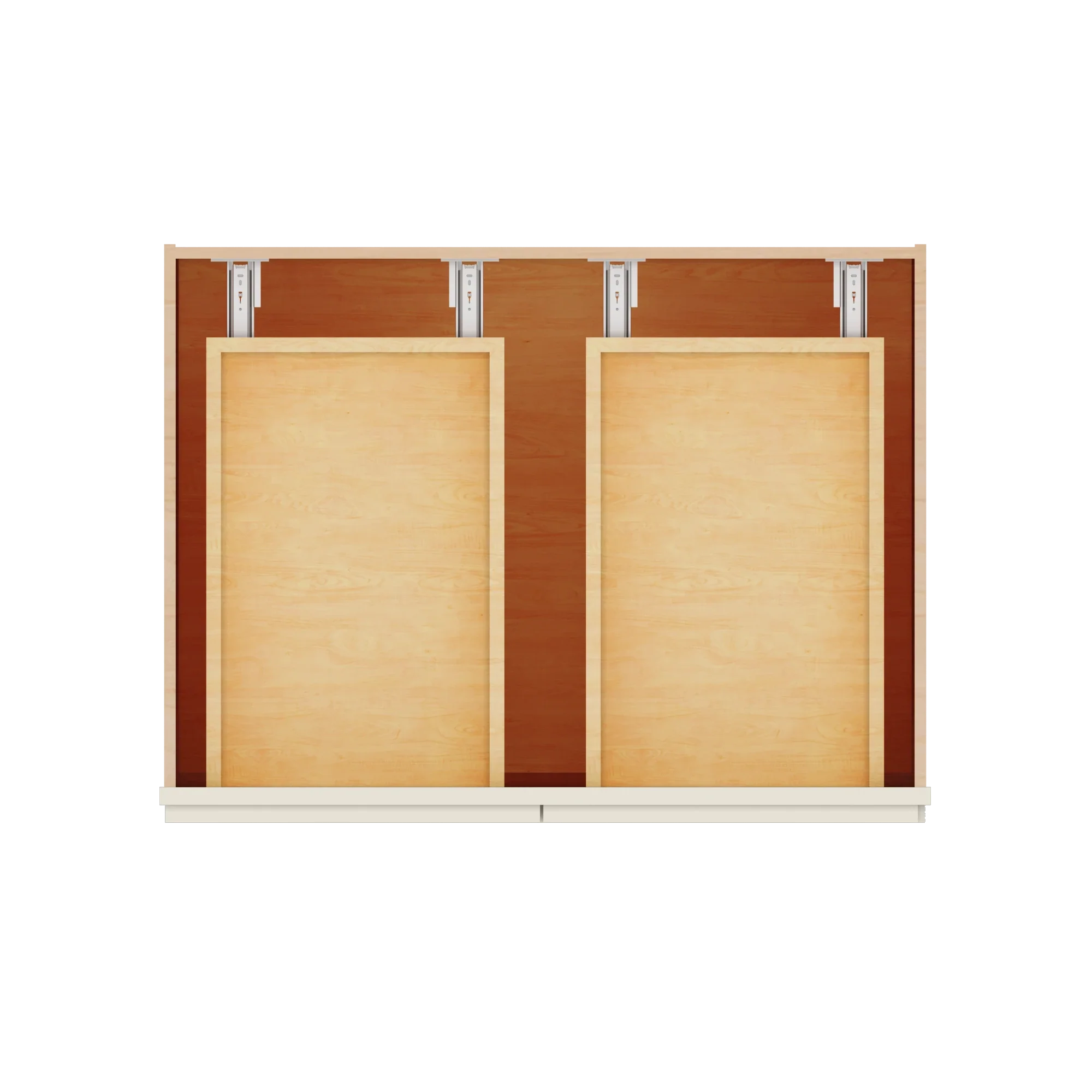 Modernform Cabinet Slim Dove White 33" W X 34 1/2" H X 24" D Double Door Base Cabinet