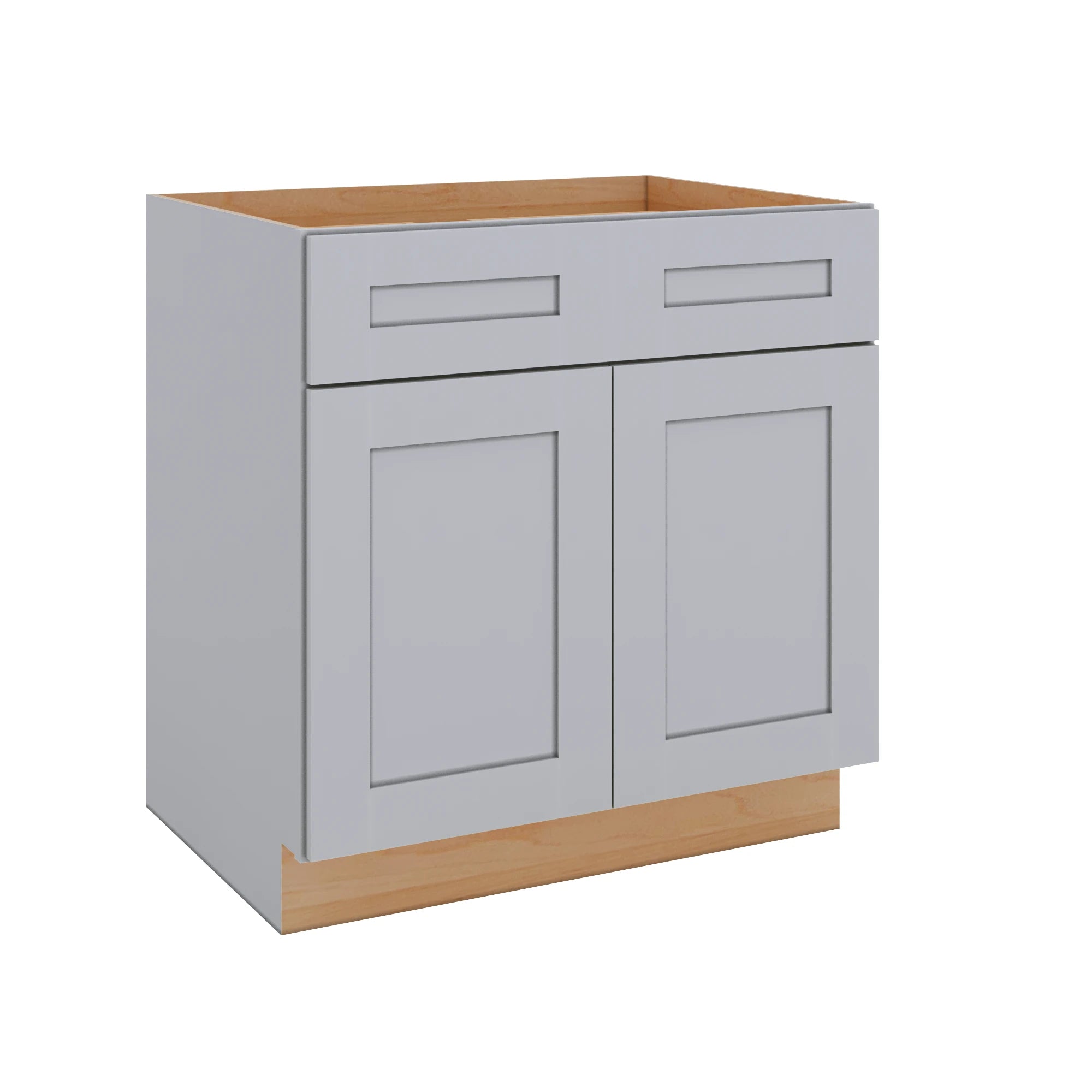 Modernform Cabinet Grey Shaker 33" W X 34 1/2" H X 24" D Double Door Base Cabinet
